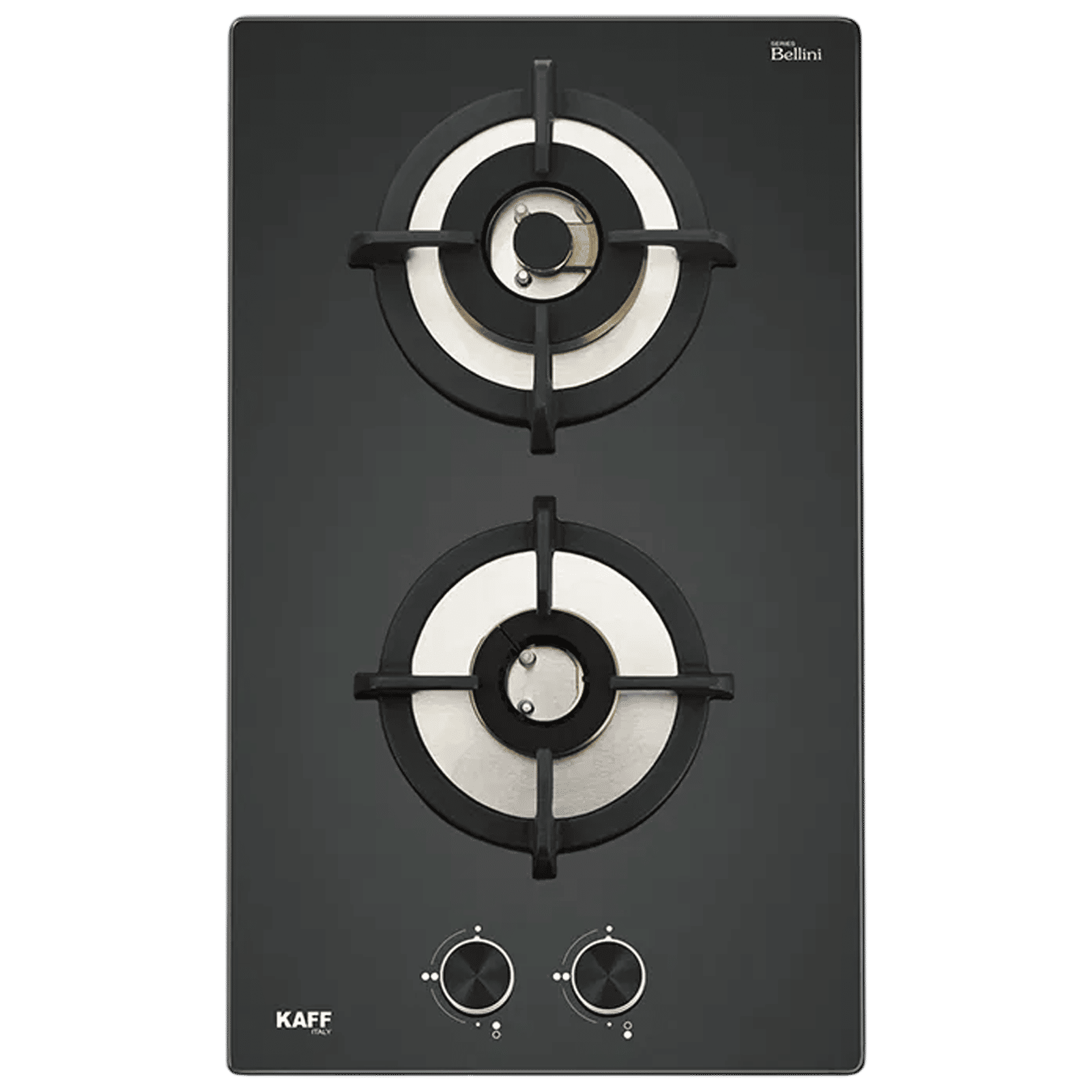 KAFF BLHF 302X Toughened Glass Top 2 Burner Automatic Hob (Flame Failure Device, Black)