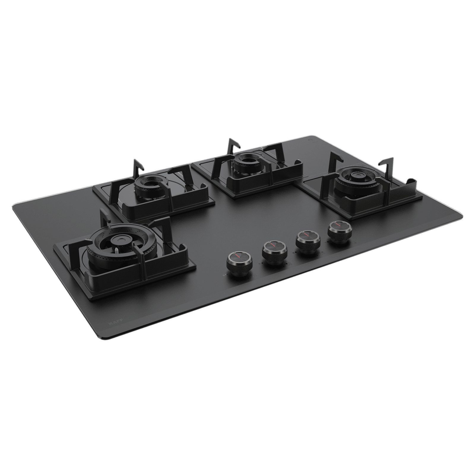 KAFF NYG 784B Tempered Glass Top 4 Burner Automatic Hob (Flame Failure Device, Black)