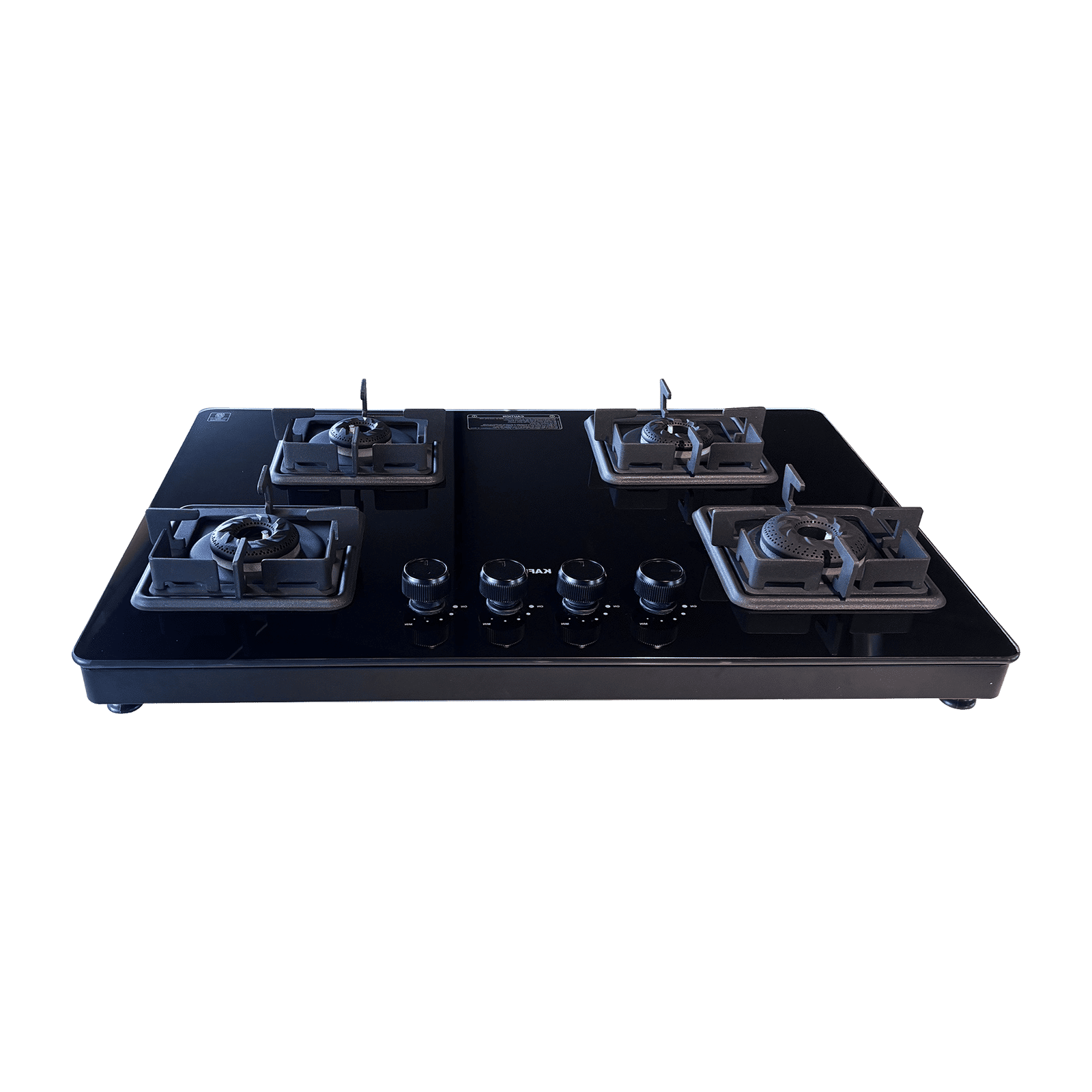 KAFF CTH754BAI Toughened Glass Top 4 Burner Automatic Gas Stove (Anti-Grip Knobs, Matte Black)