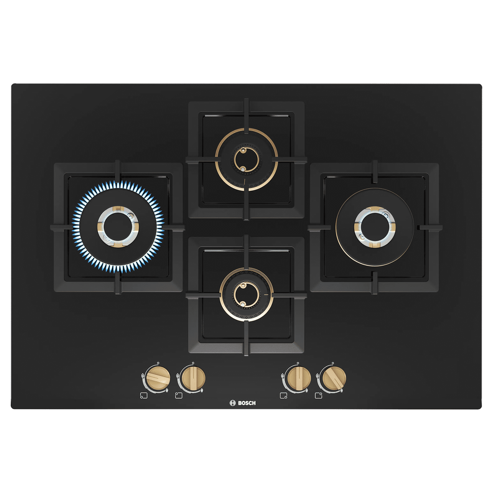 BOSCH Series 6 Tempered Glass Top 4 Burner Automatic Hob (Flame Failure Safety Device, Black)