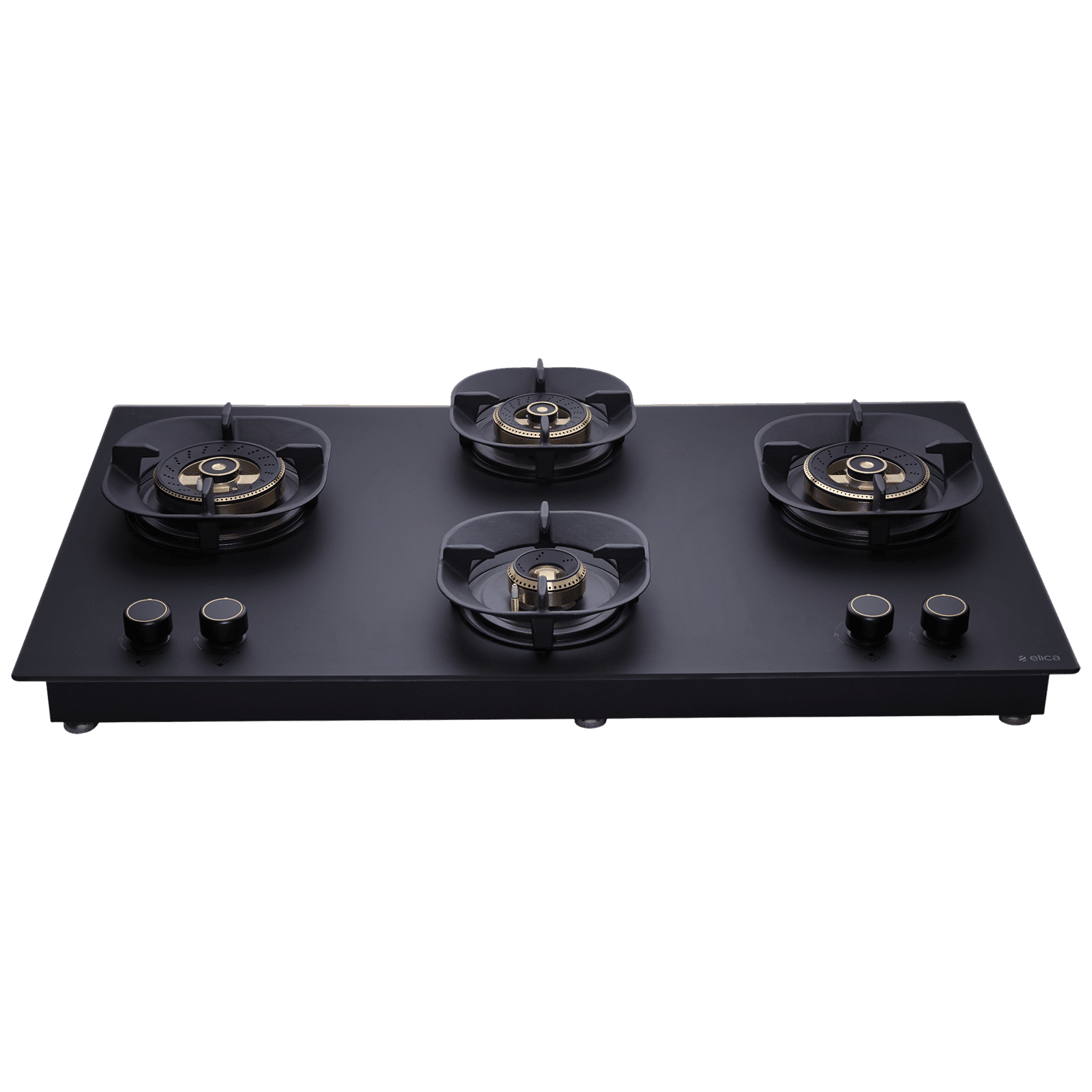 elica MATT FLEXI CROWN DFS HE FB MFC 4B 91 Toughened Glass Top 4 Burner Automatic Hob (Direct Multi Flame Burners, Matt Glass)