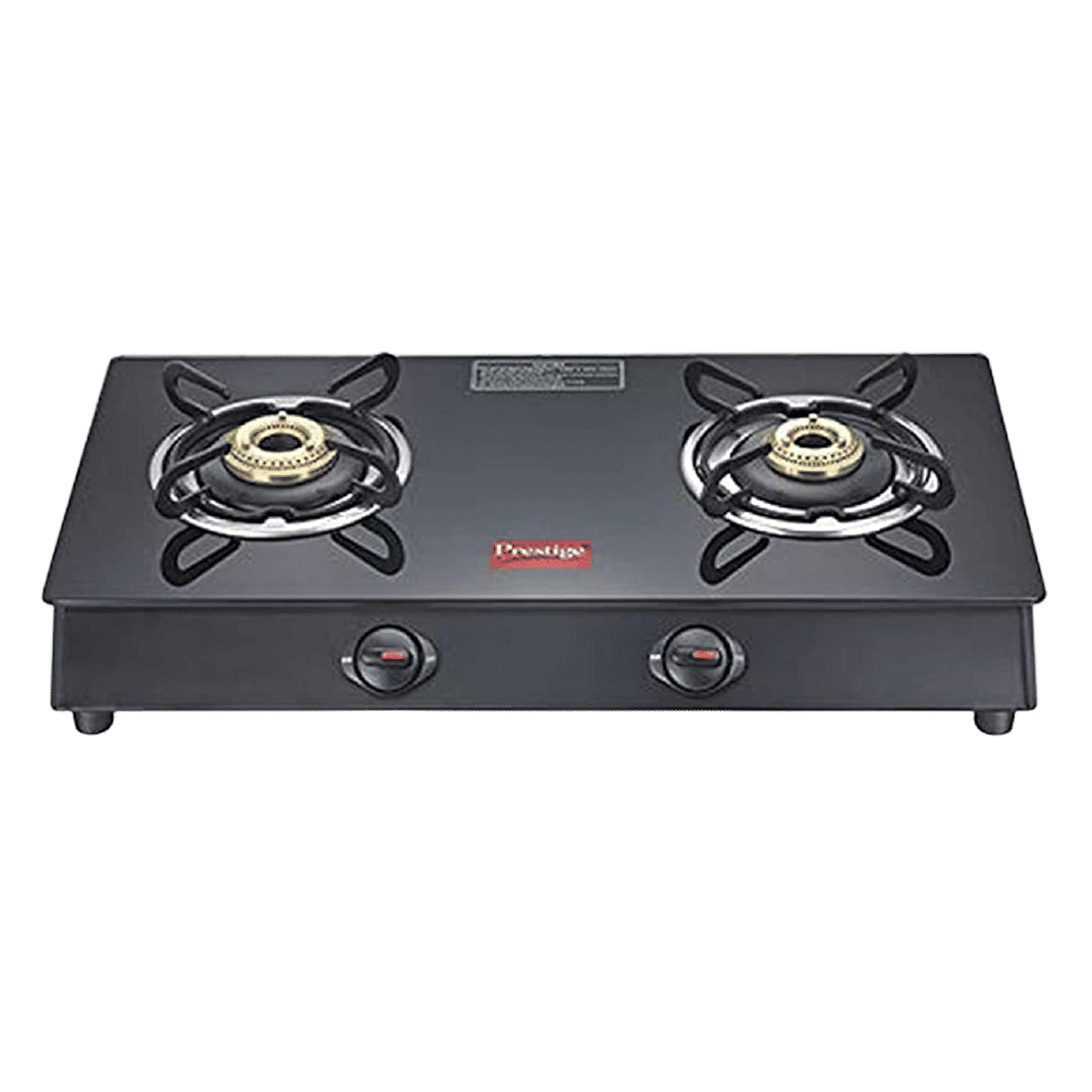 Prestige Marvel Plus GTM02 Toughened Glass Top 2 Burner Manual Gas Stove (Spill-Proof Design, Black)