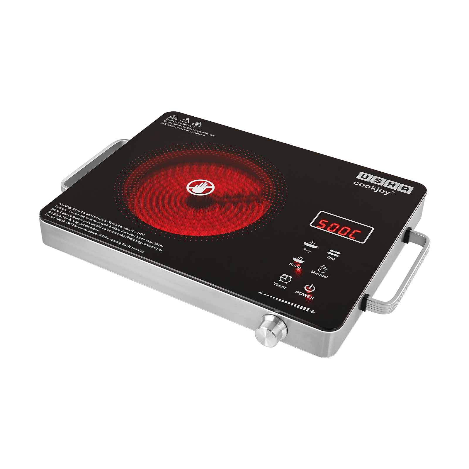 Usha Infrared 2200W Single Induction Cooktop with 4 Preset Menus