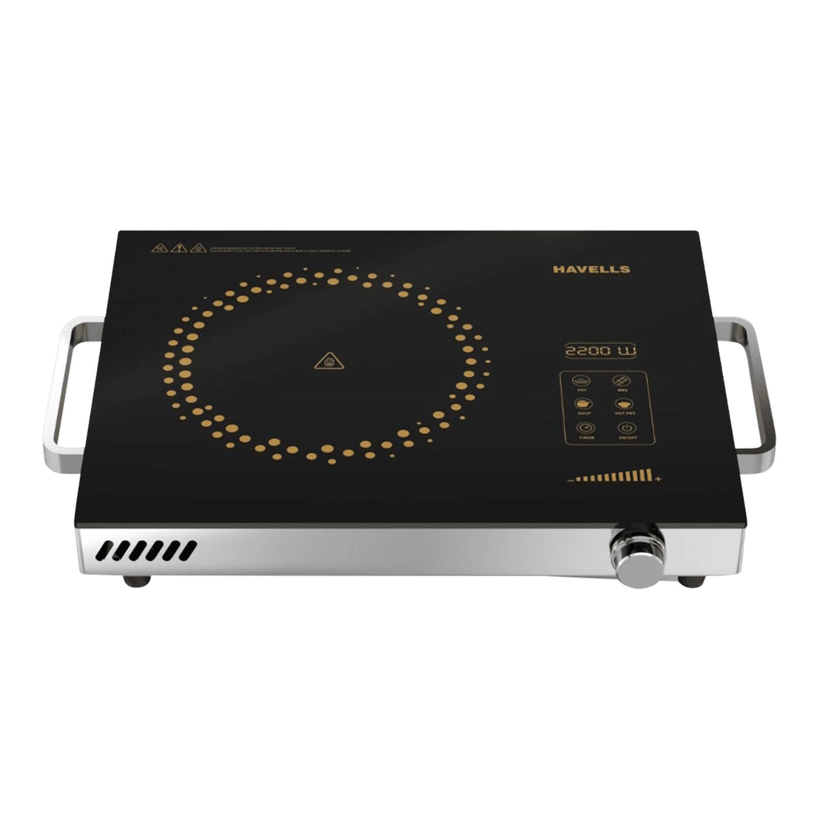 Havells GLO TC22 2200W Infrared Induction Cooktop with 4 Pre-Set Menus + 3 Hour Timer