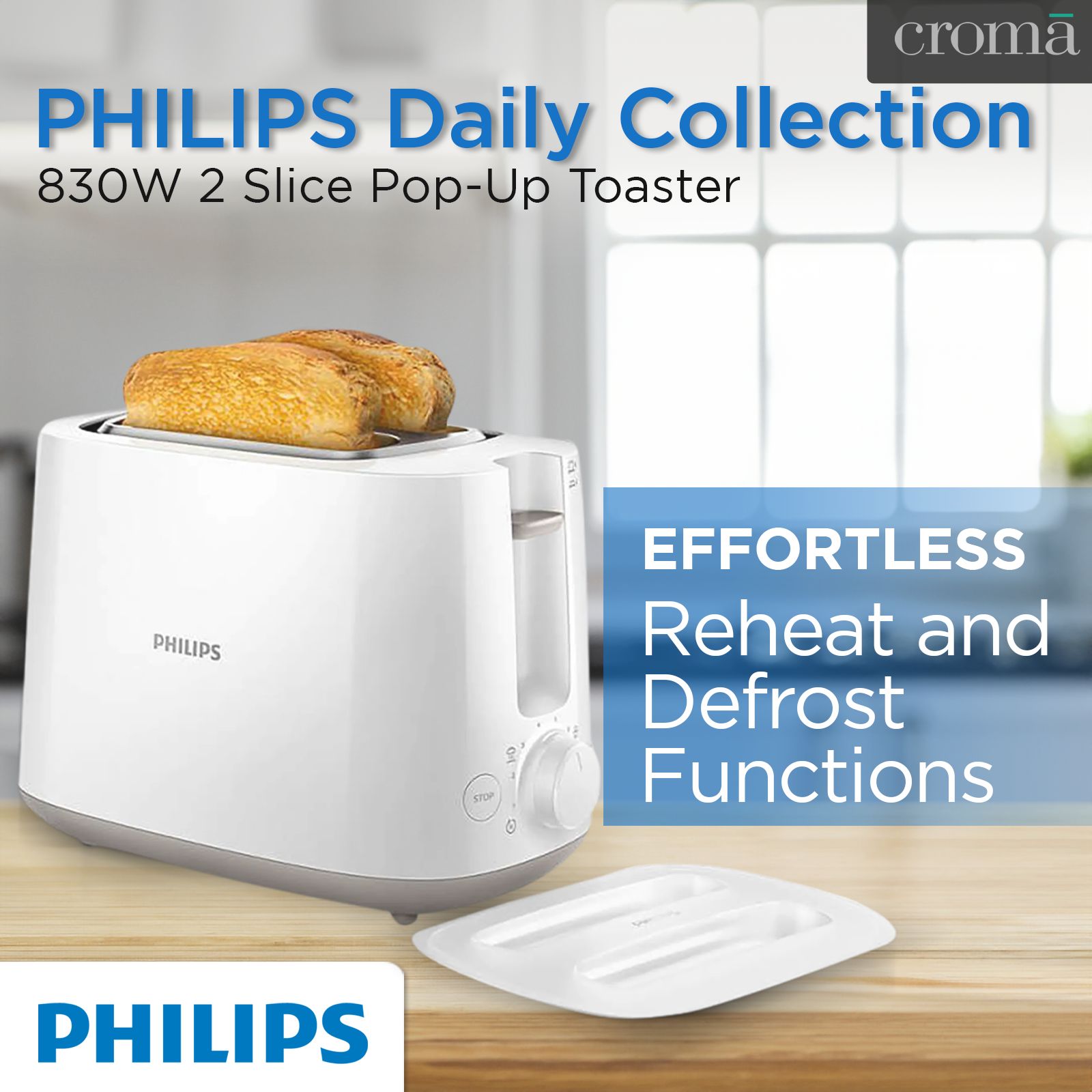Buy PHILIPS Daily Collection 900W Slice Pop-Up Toaster with