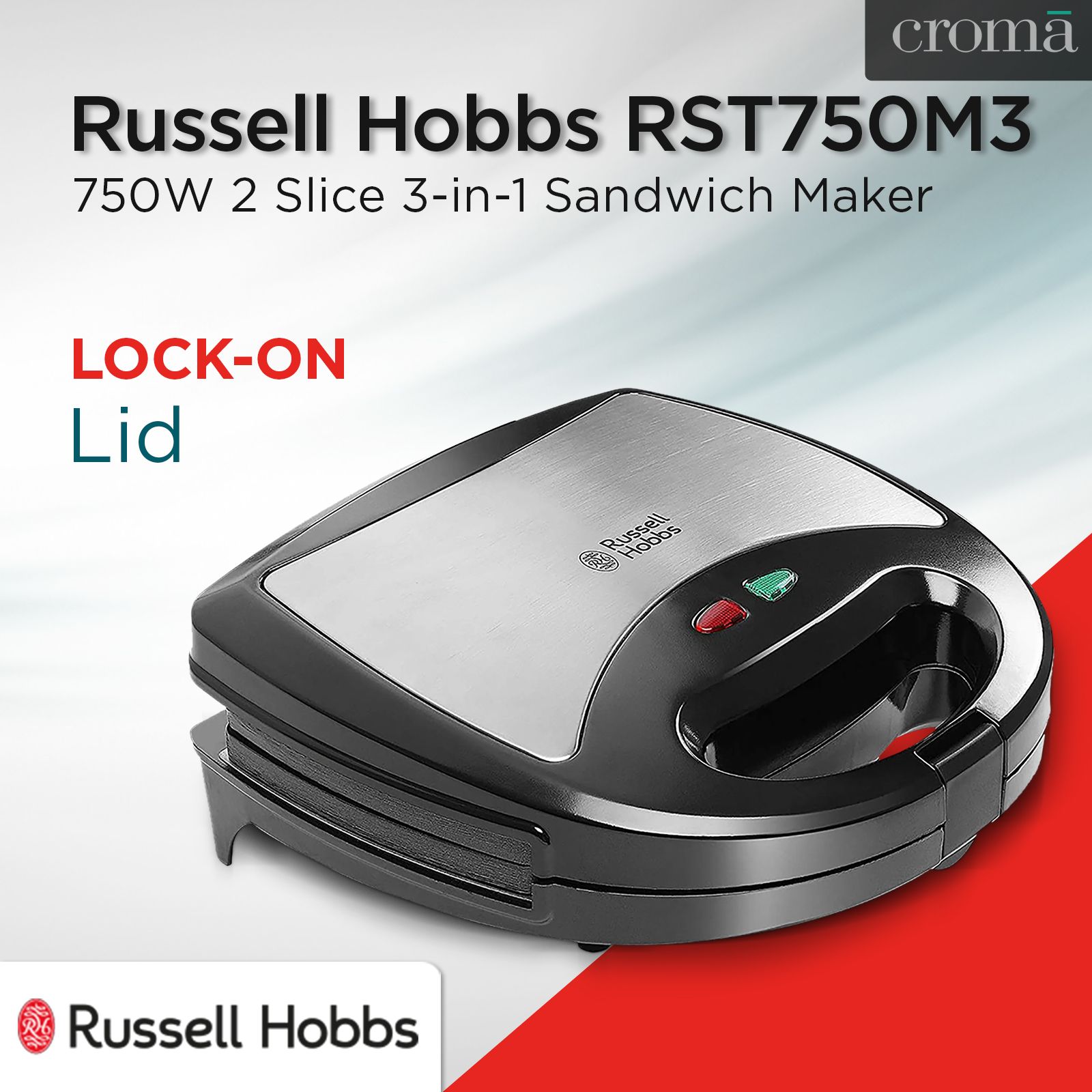 Buy Russell Hobbs RST750M3 750W Slice 3-in-1 Sandwich Maker with