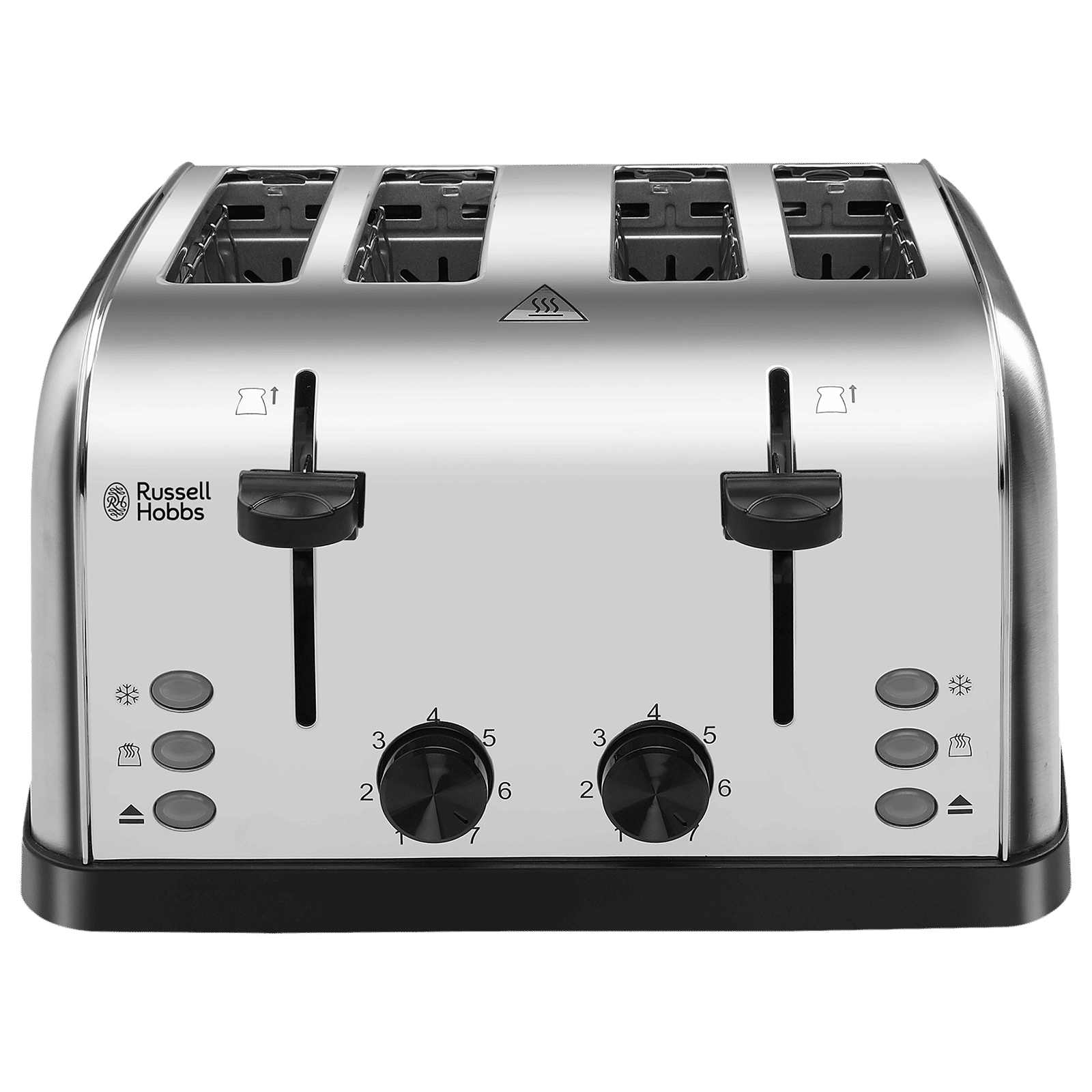 Russell Hobbs 1500W 4 Slice Pop-Up Toaster with Dual Browning Control (Silver)