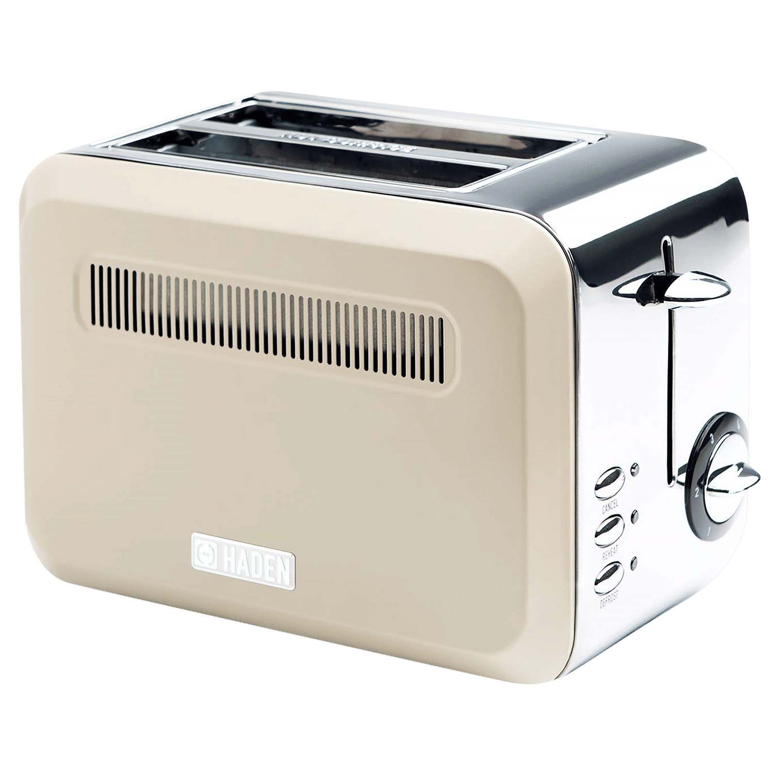 sabichi Haden Boston 815W 2 Slice Pop-Up Toaster with Chrome Base (Cream)