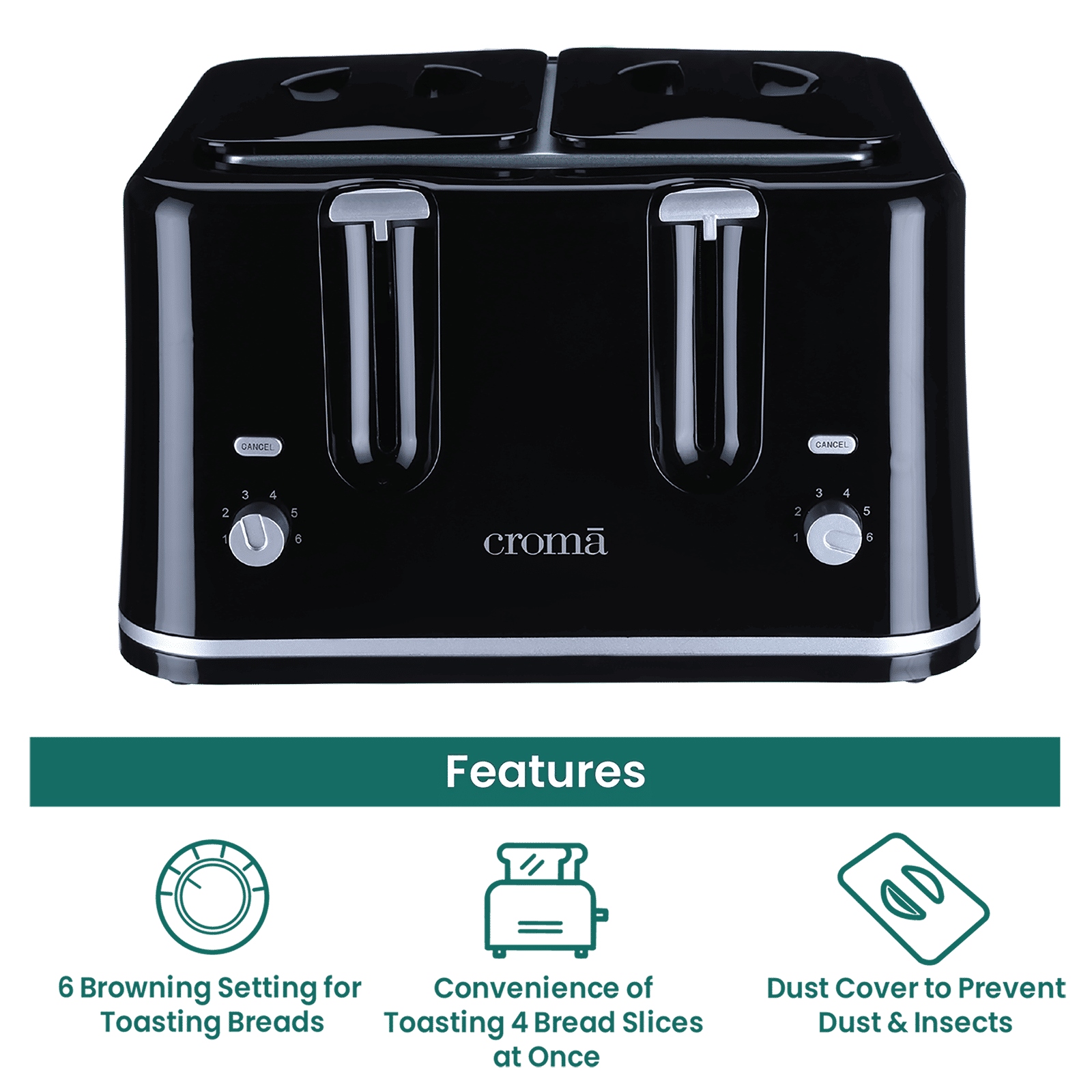 Sandwich Maker Bread Toaster Slice Buy Croma 1740W Slice Pop-Up