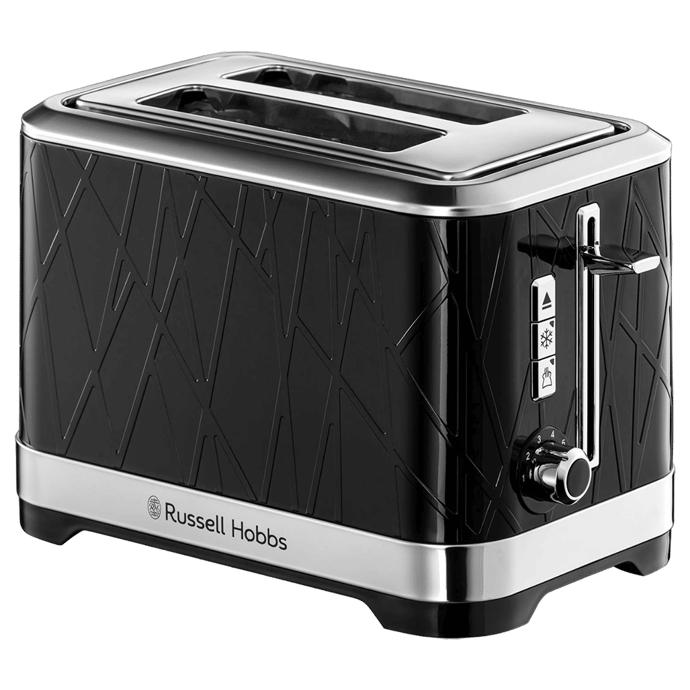 Russell Hobbs Structure 1050W 2 Slice Pop-Up Toaster with 3 Temperature Settings (Black)
