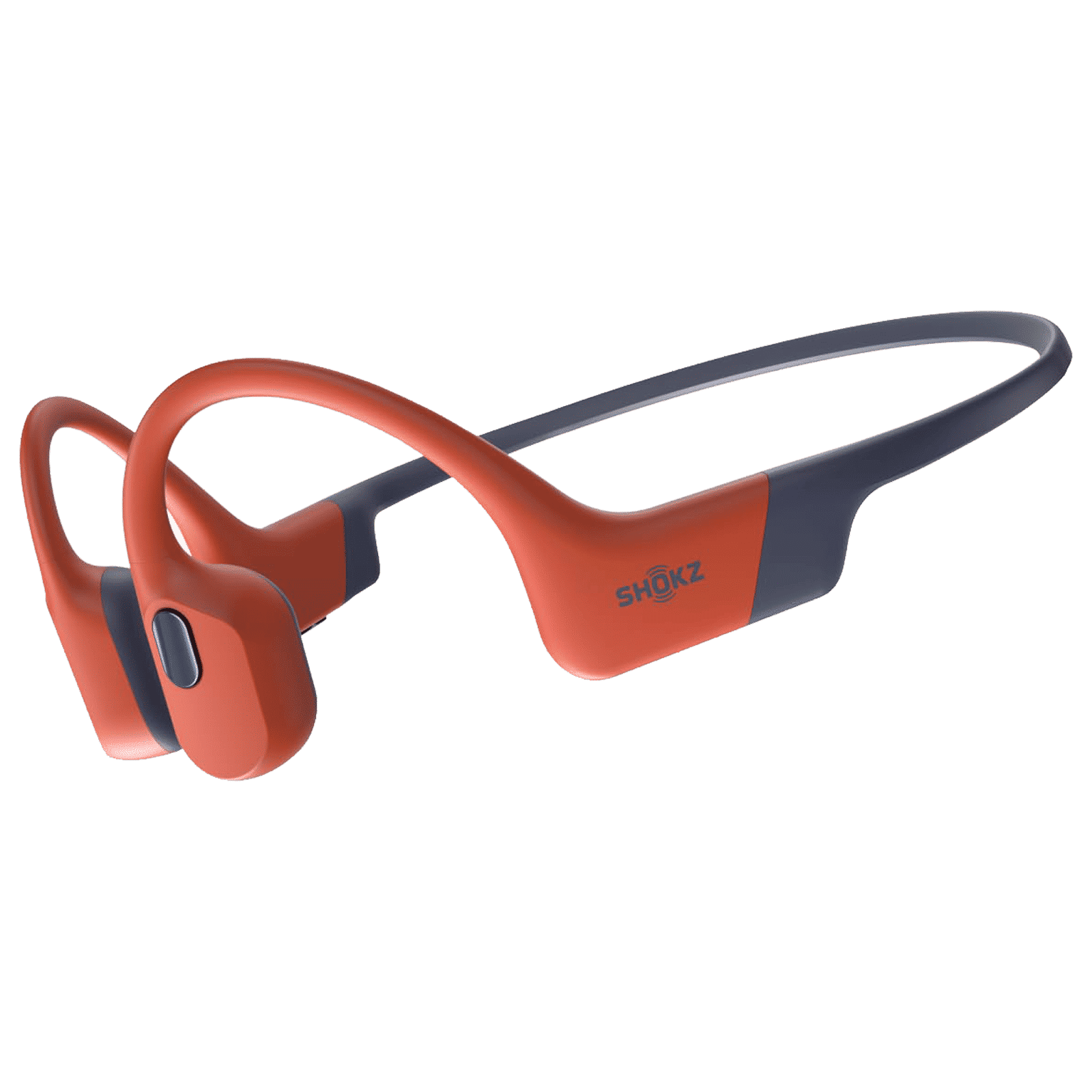 SHOKZ OpenSwim Pro Bone Conduction Bluetooth Headphone with Environmental Noise Cancellation (IP68 Waterproof, Built For Swimming, Red)