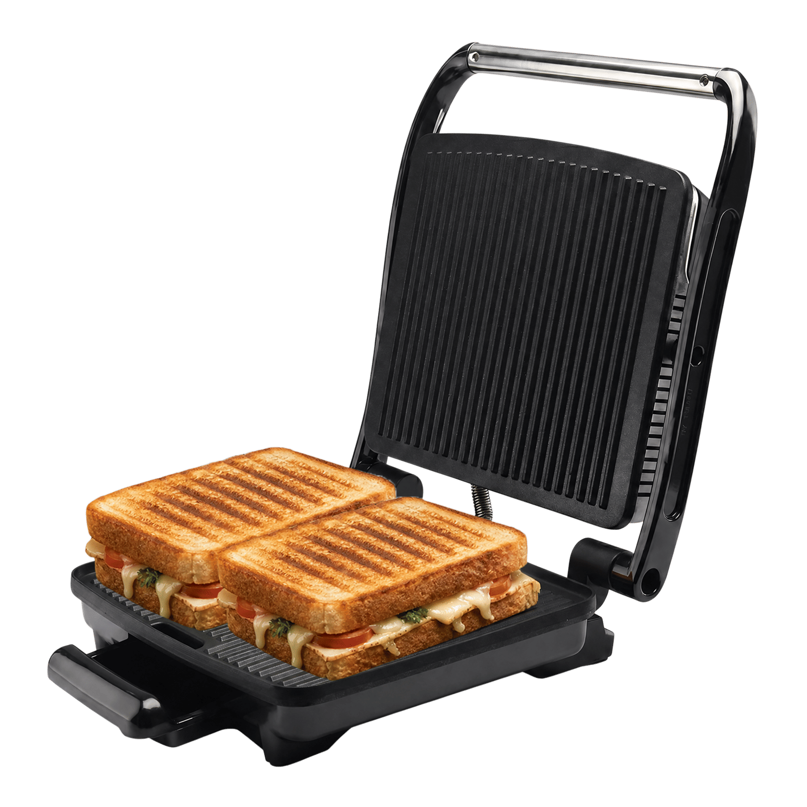 Croma 1500W 4 Slice Sandwich Maker with Automatic Operation (Black)