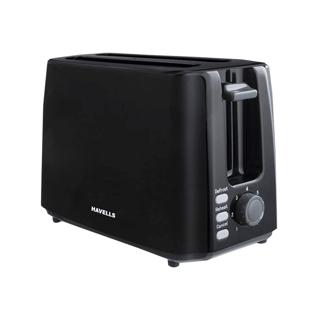 HAVELLS Crisp Plus 750W 2 Slice Pop-Up Toaster with 7 Temperature Settings (Black)