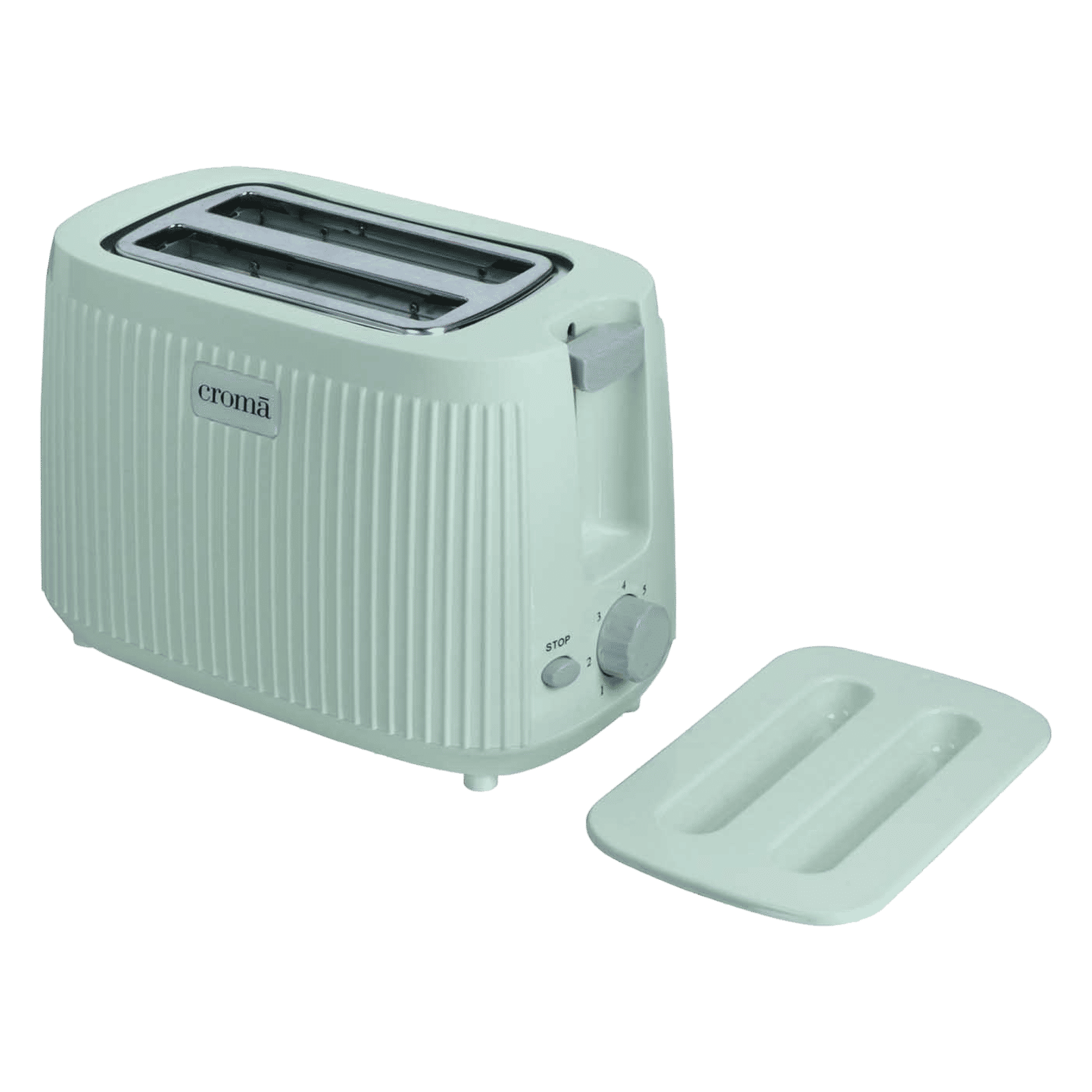 Croma 650W 2 Slice Pop-Up Toaster with 7 Variable Electronic Browning Control (Mint Green)