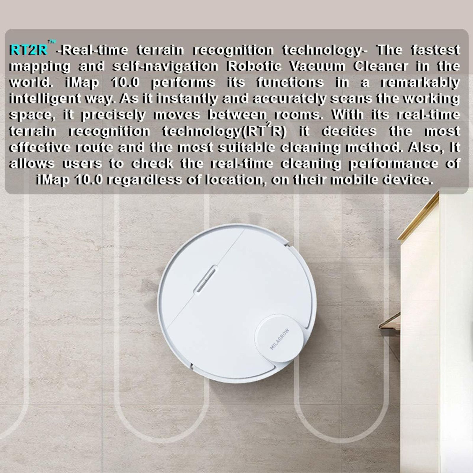 Buy Milagrow iMap 10 50 Watts Robotic Vacuum Cleaner Litres