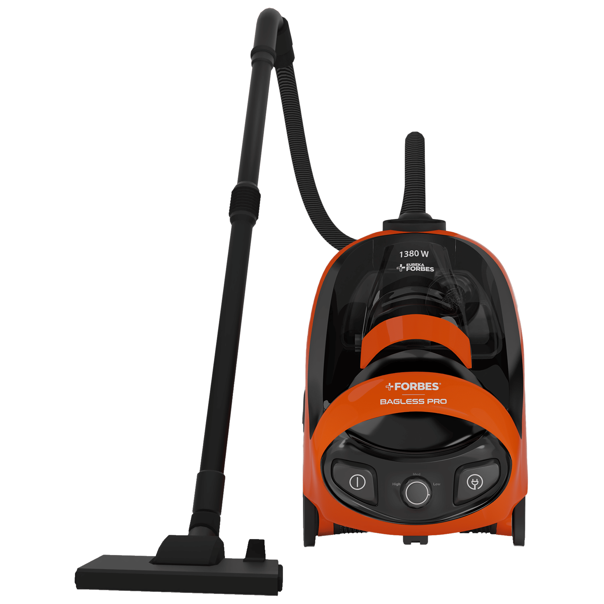 EUREKA FORBES Bagless Pro 1380W Dry Vacuum Cleaner with Cyclonic Technology (Easy Dust Disposal, Orange & Black)