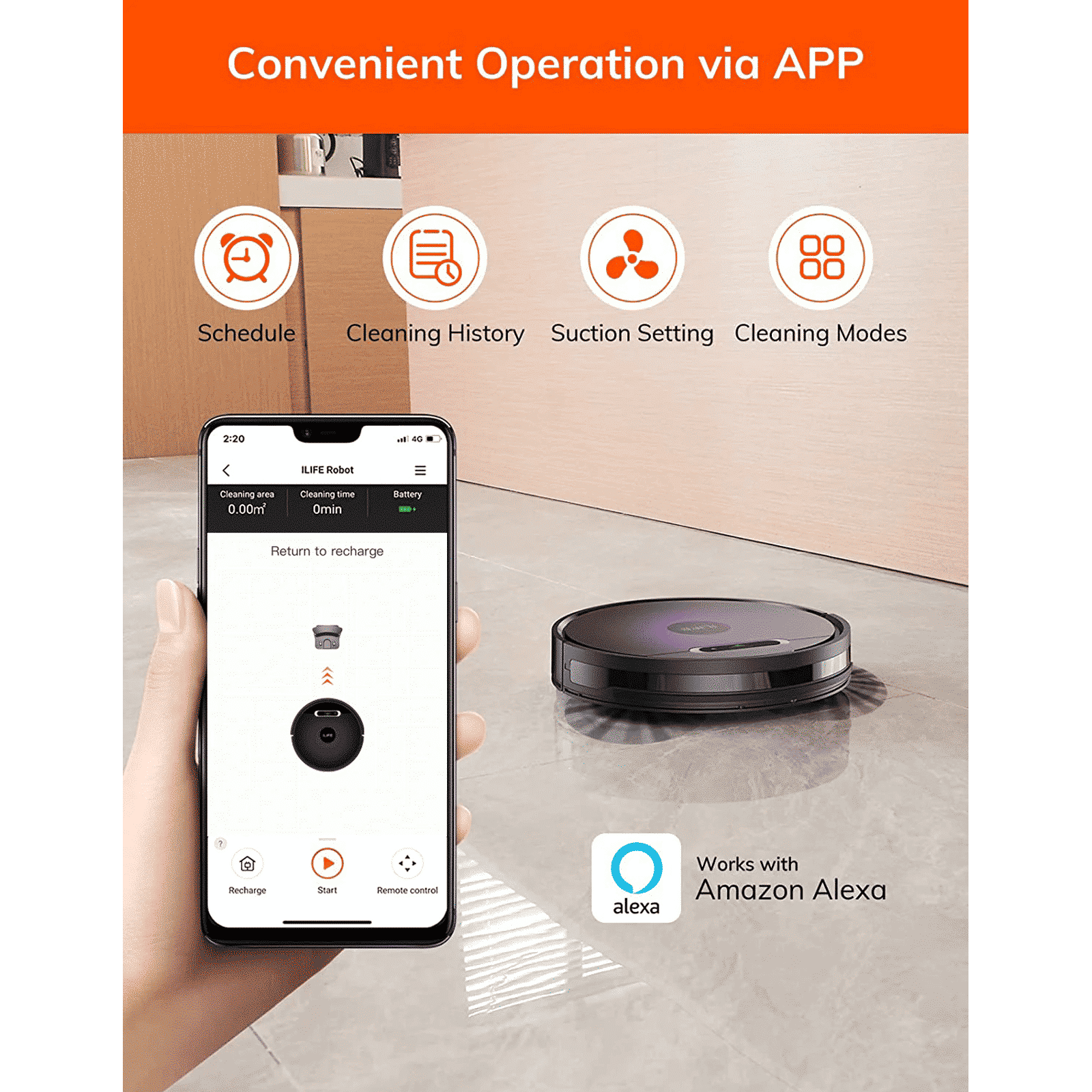 Buy ILIFE V3s Max Robotic Vacuum Cleaner & Mop with Wi-Fi 