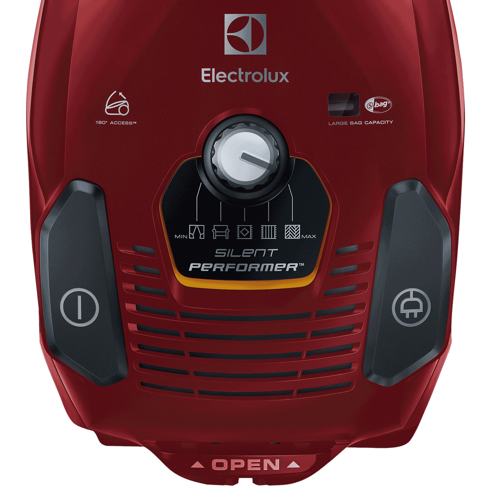 Electrolux Silent Performer 2000 W Dry Vacuum Cleaner with Washable Hygiene  Filter 12 (360 Degree Motion Technology, Chilli Red)