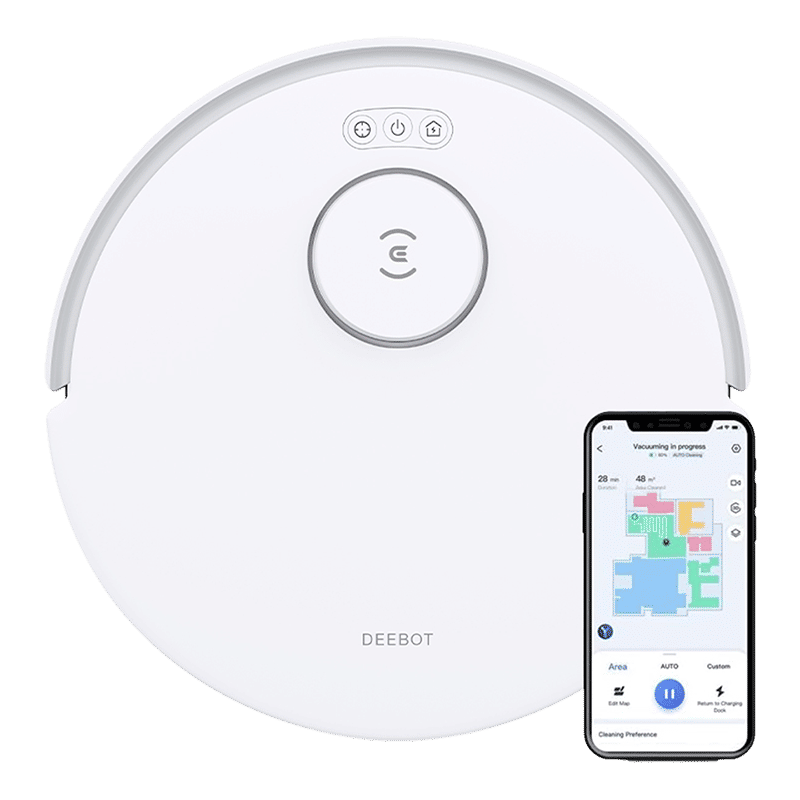 ECOVACS Deebot N20 Pro Robotic Vacuum Cleaner & Mop with ZeroTangle Anti Tangle Technology (OZMO Pro 2.0 Vibrating Mopping System, White)