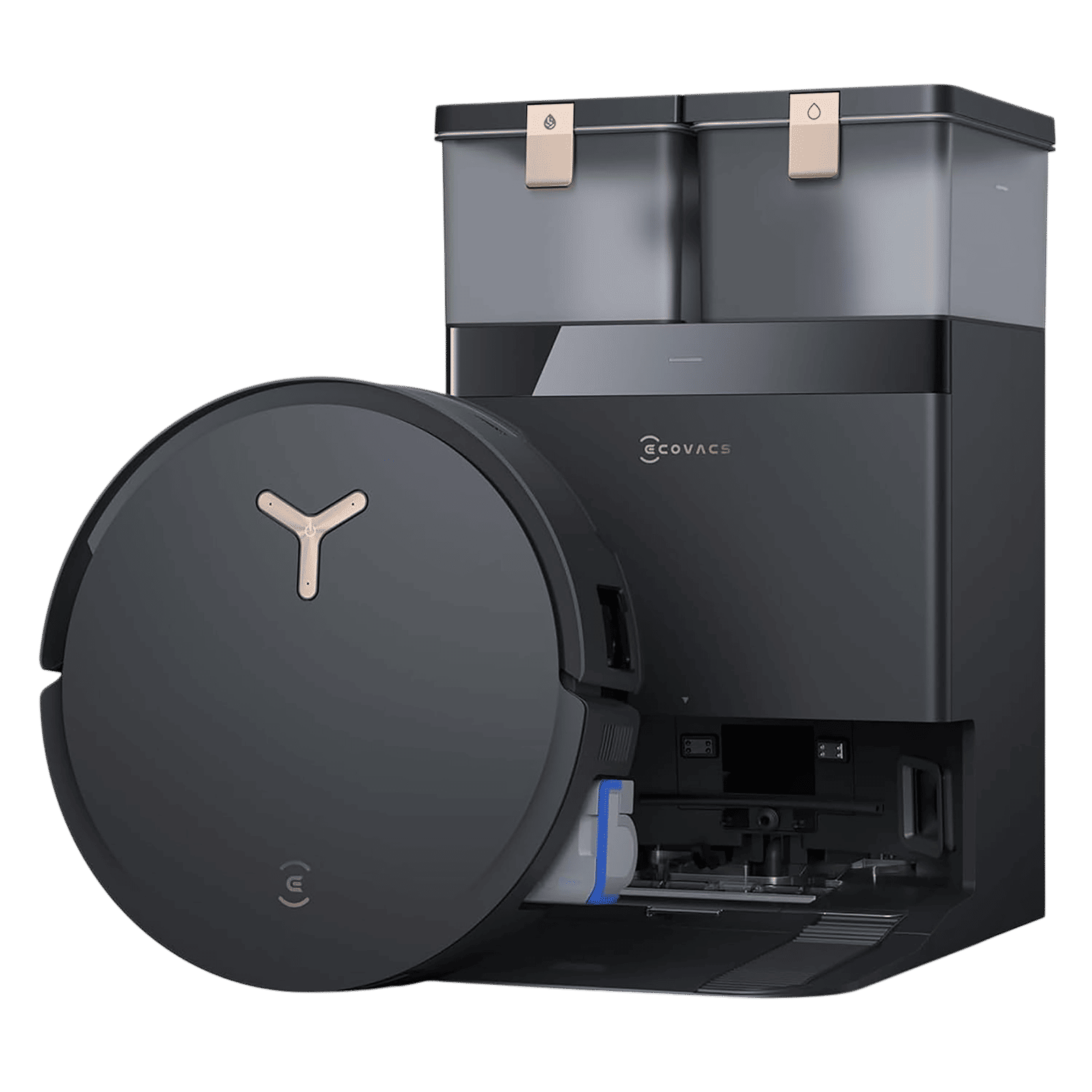 ECOVACS Deebot X8 Pro Omni Robotic Vaccum Cleaner & Mop with ZeroTangle 2.0 Technology (AIVI 3D 3.0, Black)