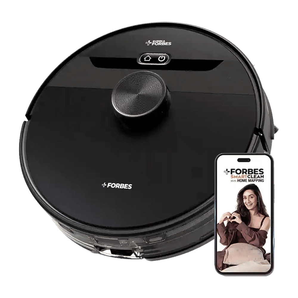 EUREKA FORBES Smartclean Pro S2 Vacuum Cleaner & Mop with Wi-Fi Connectivity (Alexa & Google Assistant Supported, Black)