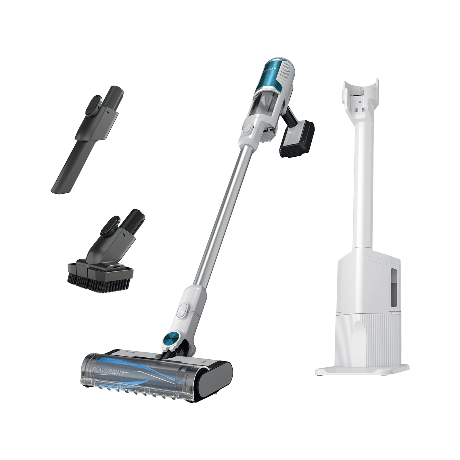 Shark PICO AED 240W Cordless Dry Vacuum Cleaner with Auto-Empty Dock (Anti-Hair Wrap Technology, Blue)