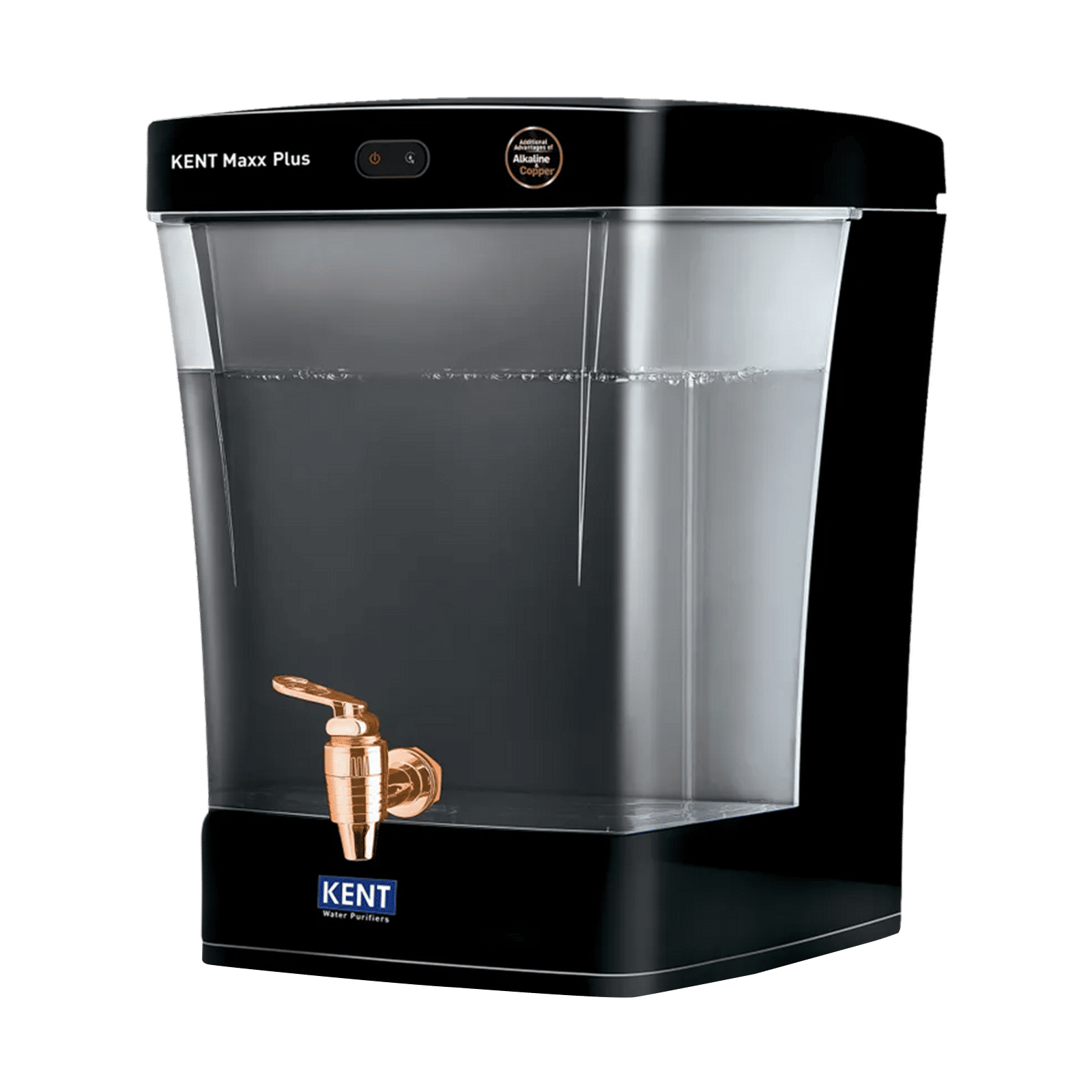 KENT Maxx Plus 7L UV + UF + Alkaline + Copper Water Purifier with Double Purification Technology (Black)