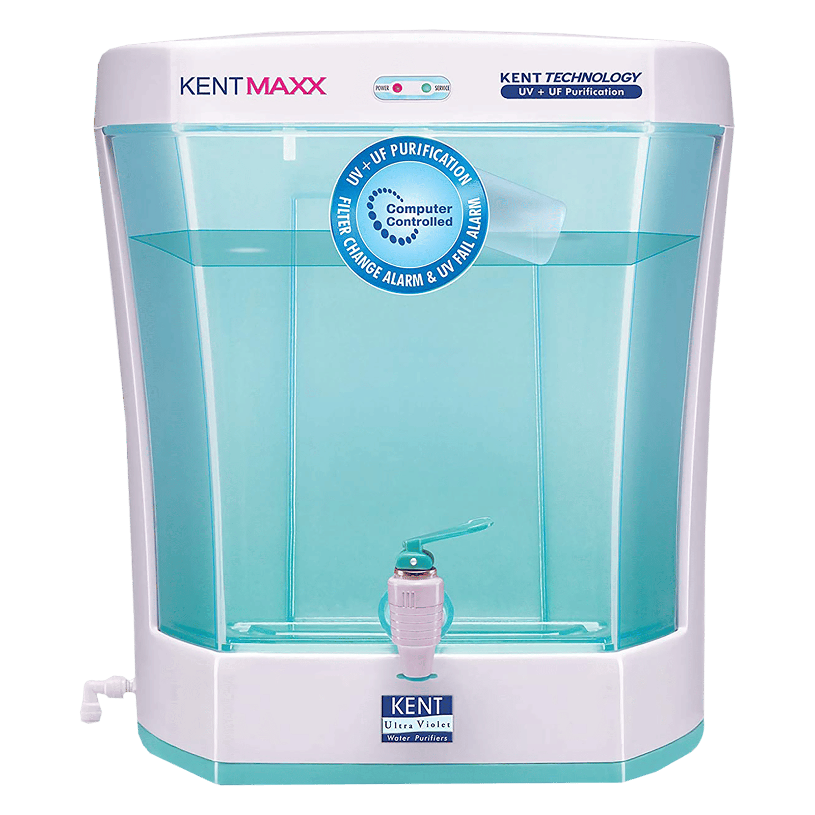 KENT Maxx 7L UV + UF Water Purifier with Double Purification Process (White & Blue)