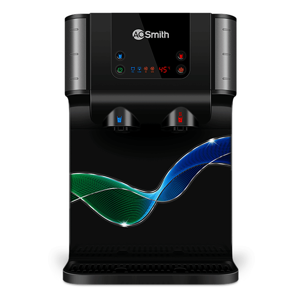 AO Smith ProPlanet P7 10L RO + SCMT Hot & Cold Water Purifier with 8 Stage Purification (Black)