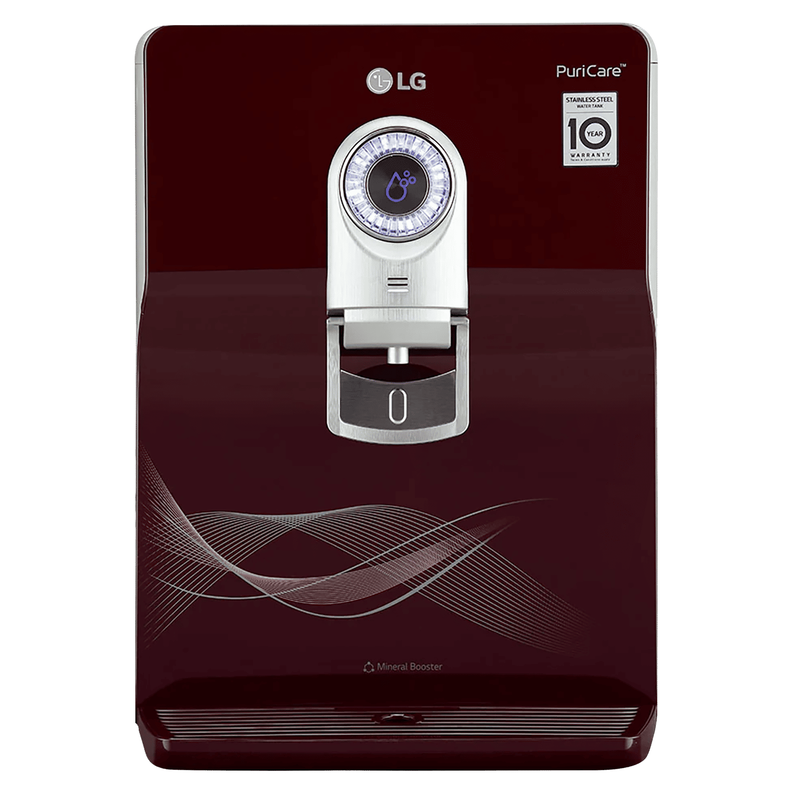 LG PuriCare 8L RO + UV + UF Water Purifier with Multi Stage Filtration Process (Crimson Red)