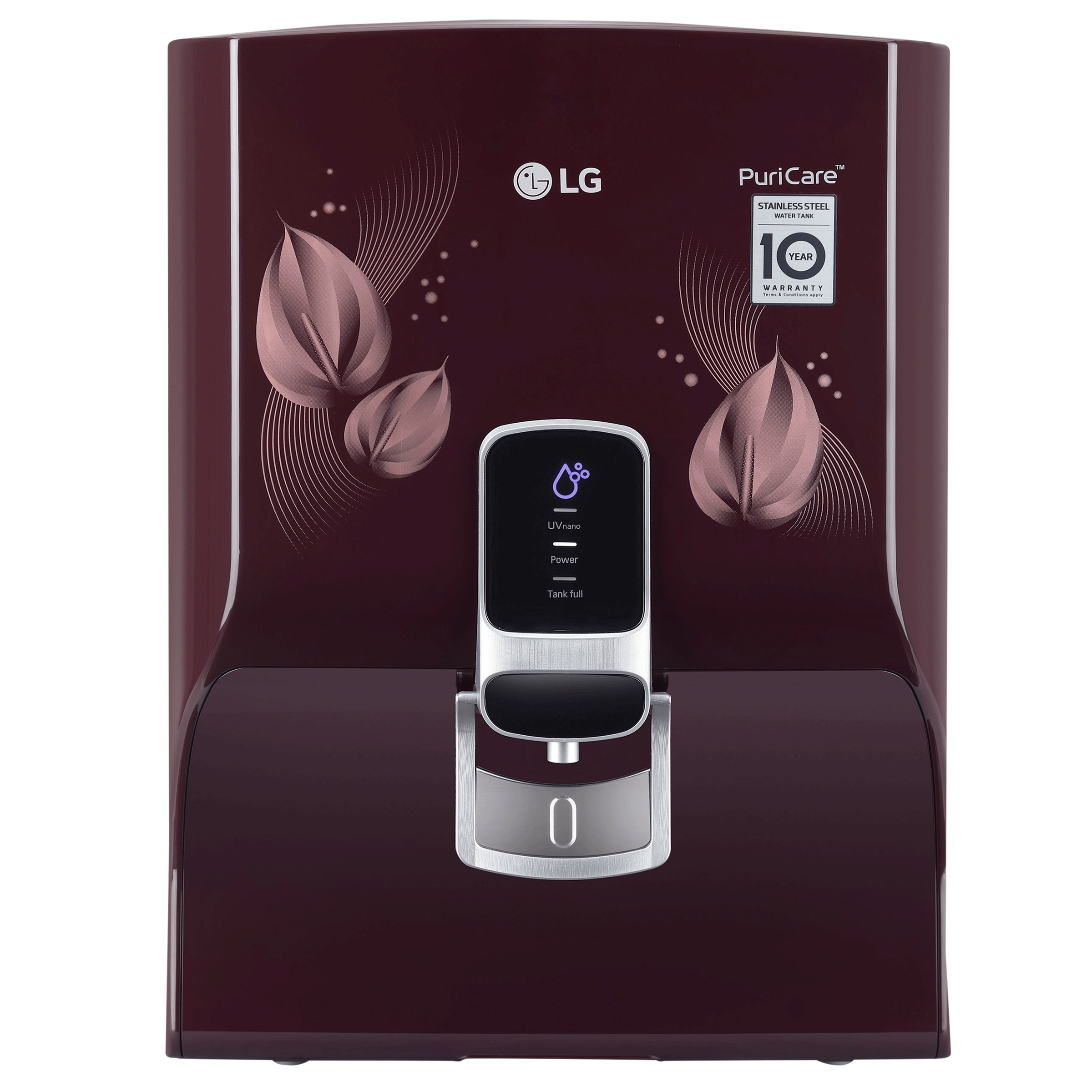 LG PuriCare 8L RO + UV Water Purifier with Multi Stage Filtration Process (Crimson Red)
