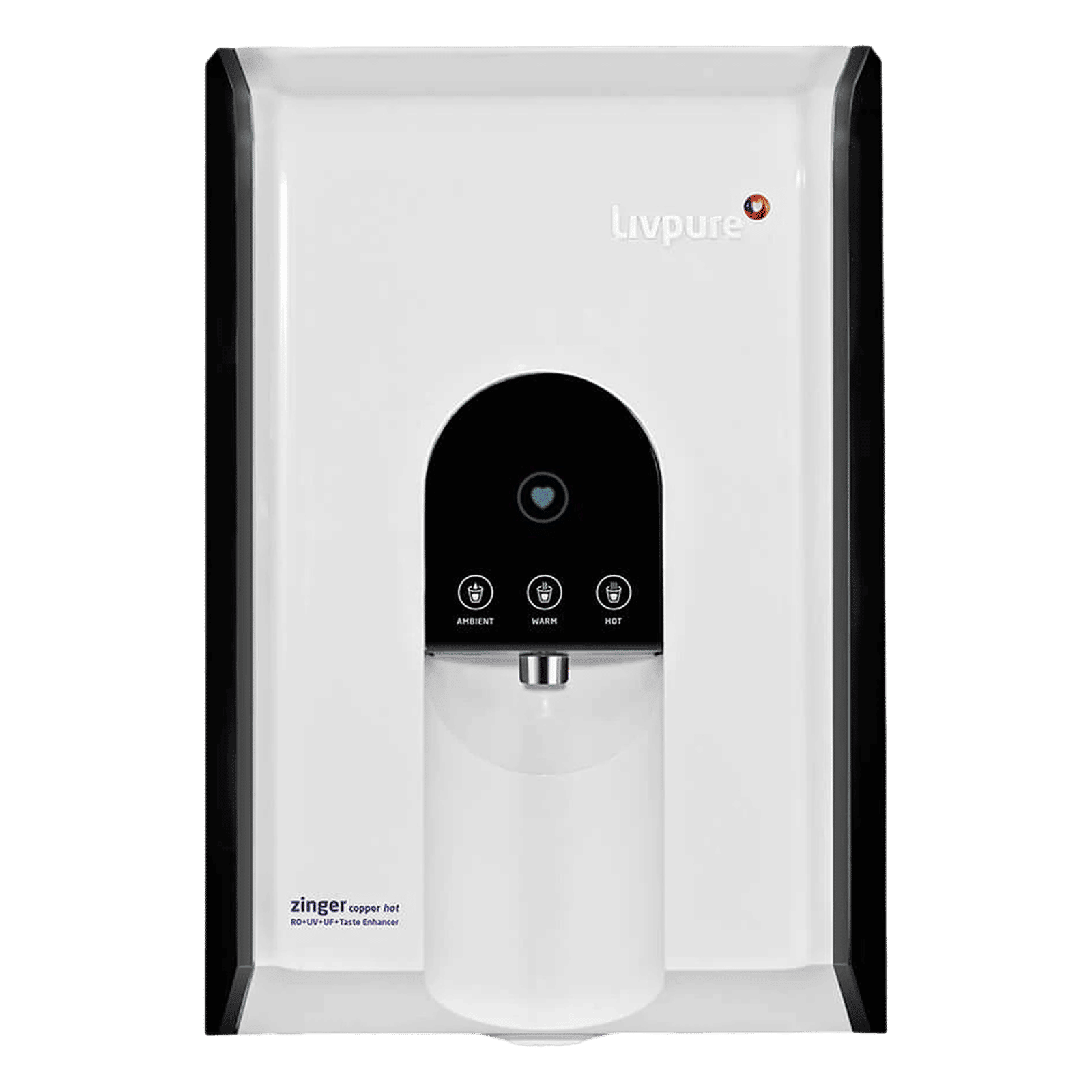Livpure Zinger 6.5L RO + UV + UF + Mineraliser Hot & Cold Water Purifier with 6 Stage Purification (White)