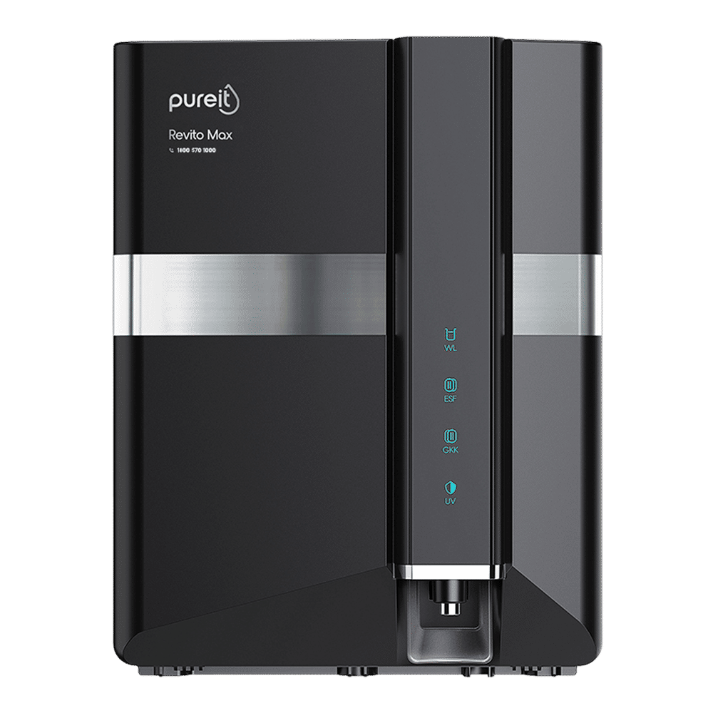 pureit by HUL Revito Max 9L RO + MF + UV-in-tank + Mineral Enriched Water Purifier with Advanced 8 Stage Purification (Black)