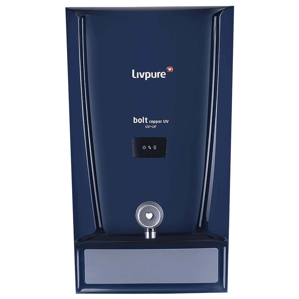 Livpure Bolt Copper 7L UV + UF Water Purifier with Carbon Block Filter (Blue)