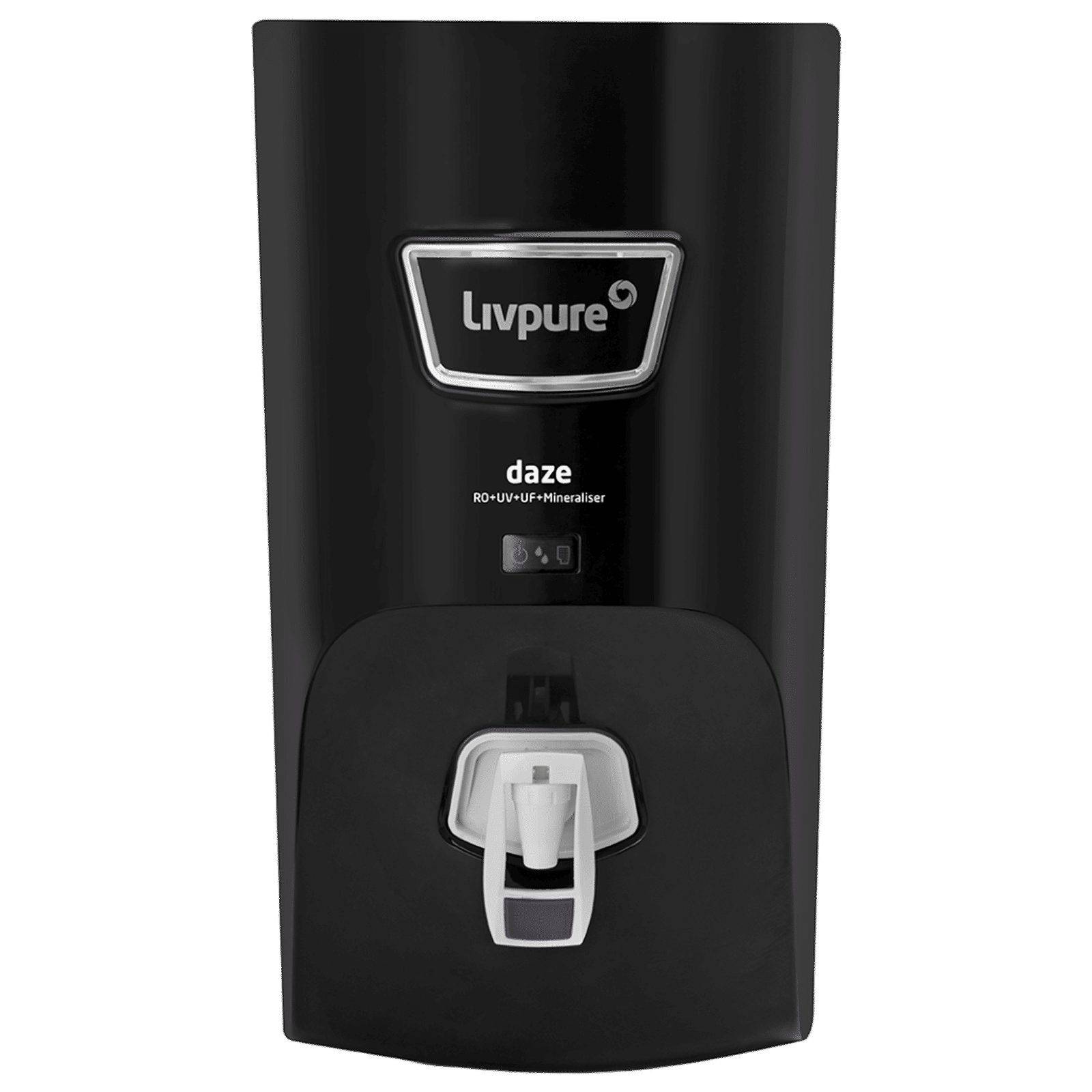 Livpure Daze 7L RO + UV + UF Water Purifier with Super Sediment Filter (Black)