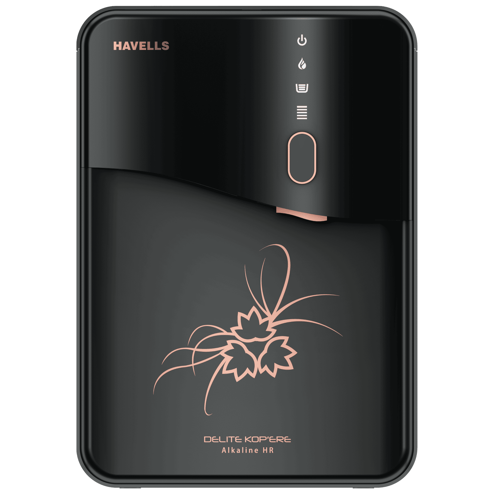 HAVELLS Delite Kop'ere 6.5L RO + UV Water Purifier with LED Display (Dark Grey)