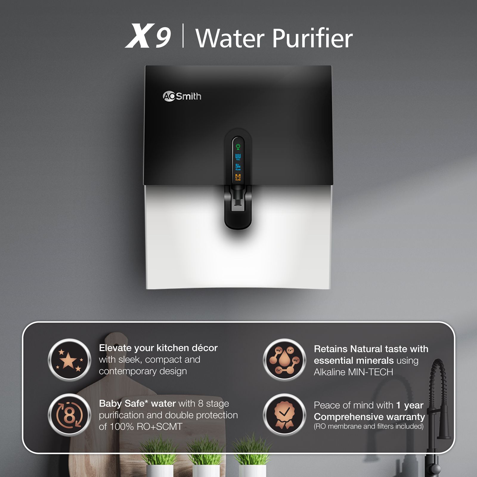 Reverse Osmosis Ao Smith X6 Water Purifier AO Smith Z8 10 L RO