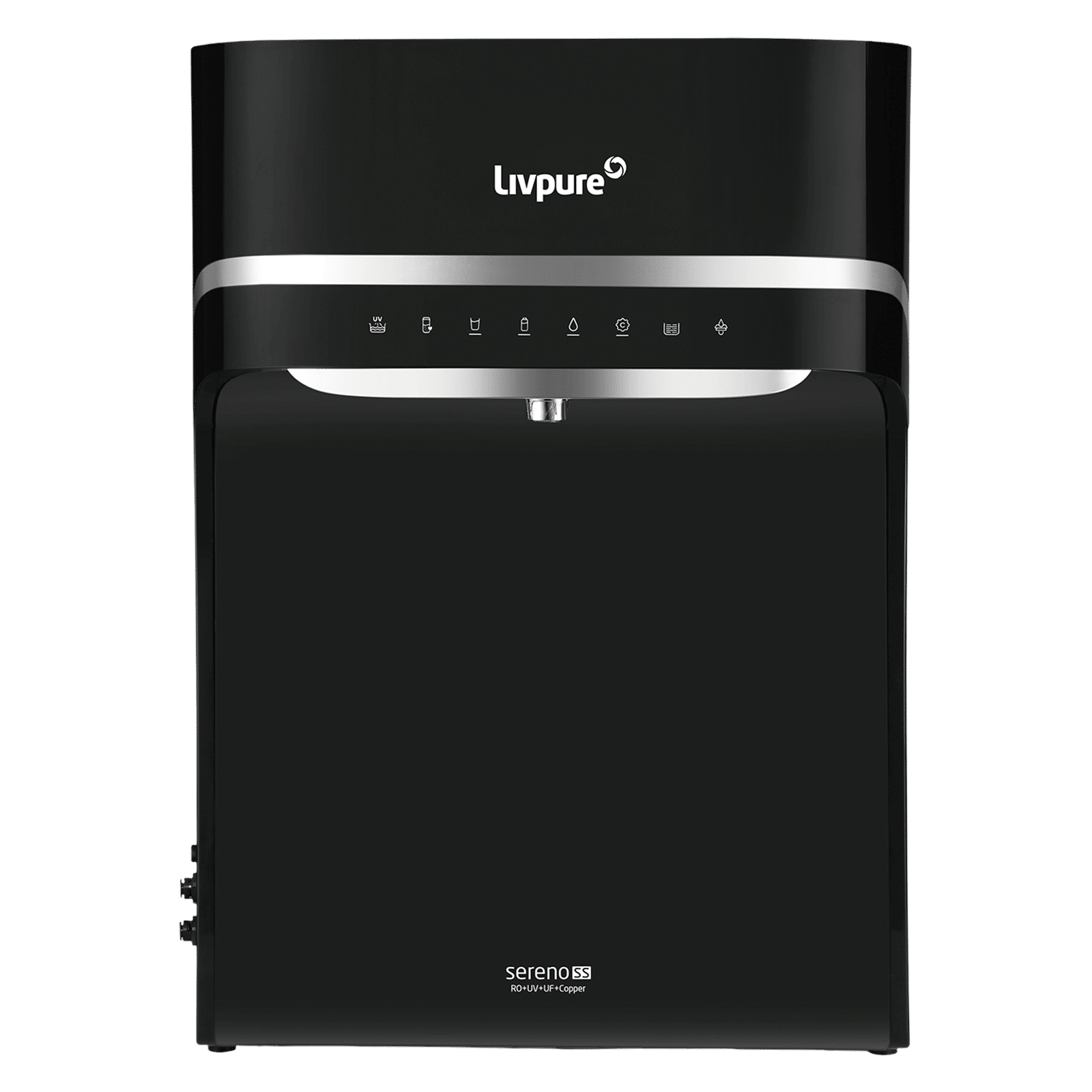 Livpure Sereno 5.5L RO + UV + UF + Copper Water Purifier with High Recovery Technology (Black)