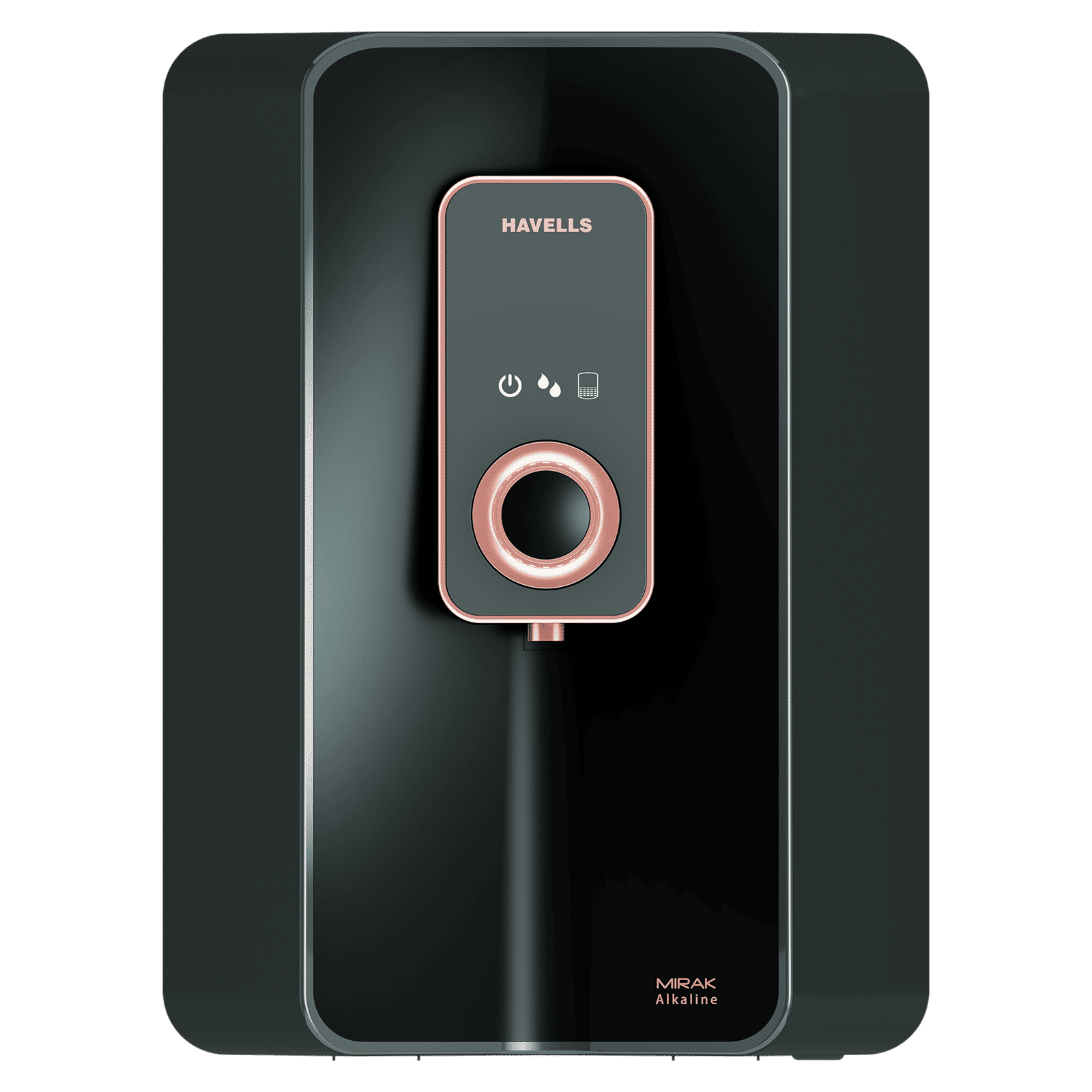 HAVELLS Mirak 6L RO + UV + Alkaline Water Purifier with Smart Alerts (Black)
