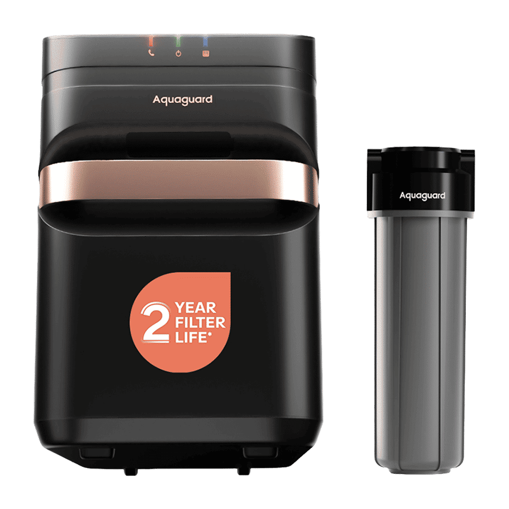 Aquaguard Aspire Designo UTC 7L UV + UF Water Purifier with Water Saving Technology (Black)