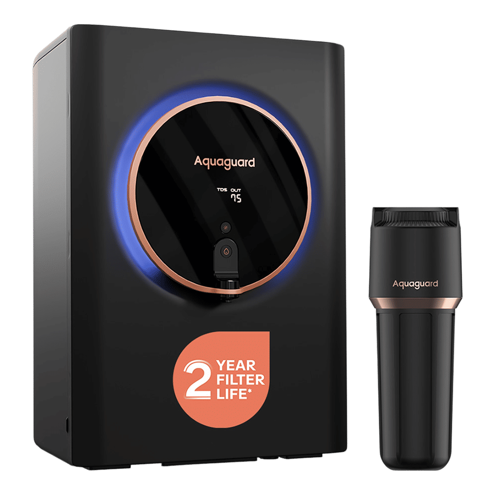 Aquaguard Aspire Halo 5L UV + HMR Water Purifier with NanoPore Long-Life Filter Technology (Black)