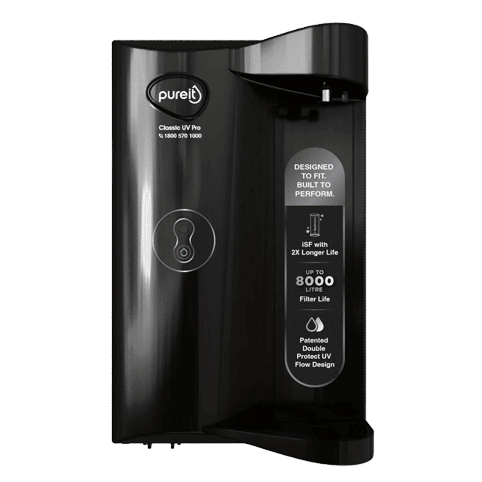 Pureit Classic UV Pro UV Instant Water Purifier with Patented Double Protect UV Flow Design (Black)