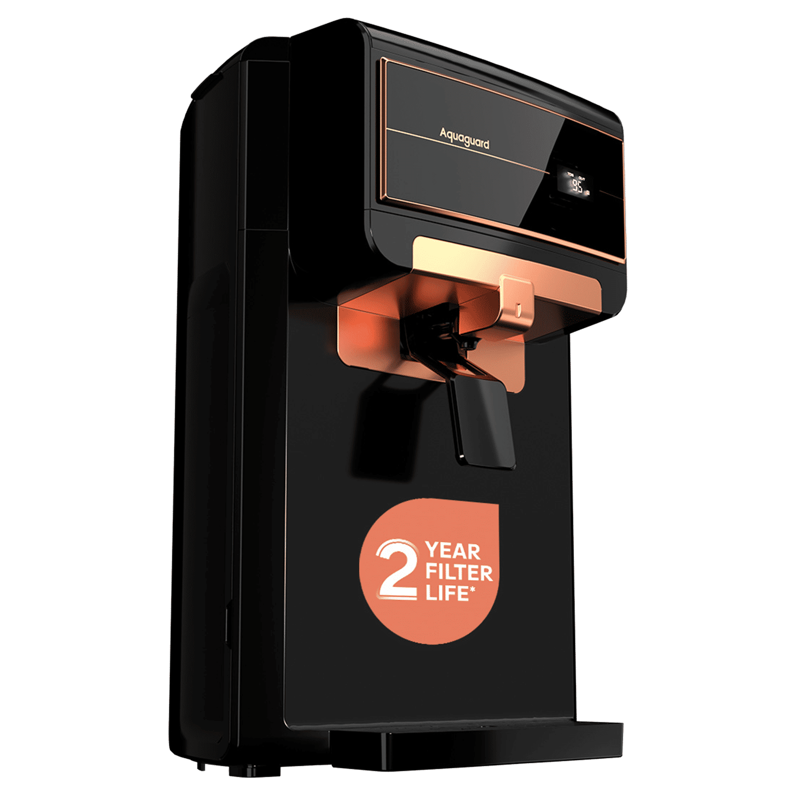 Aquaguard Enrich Senza 6L RO + UV + Alkaline Water Purifier with Auto Flush Technology (Black)