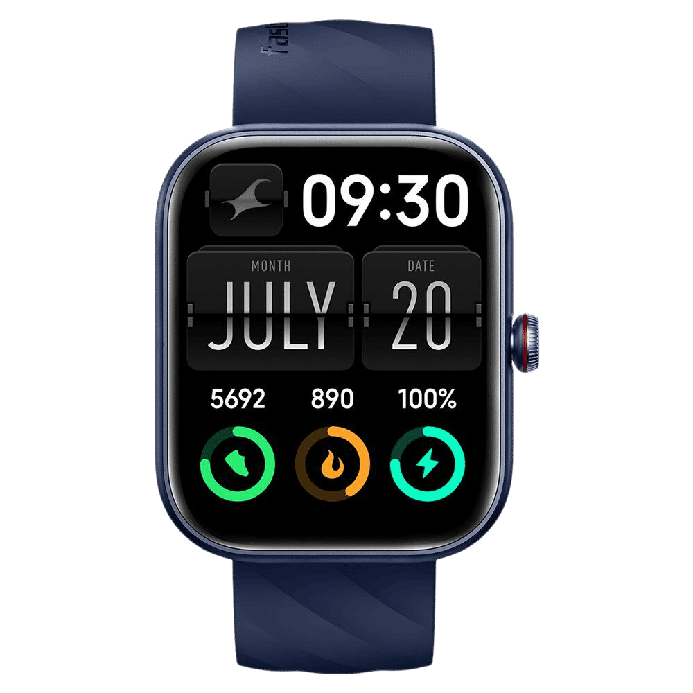 fastrack Kruz Plus Smartwatch with Functional Crown (48.5mm Super HD Display, Blue Strap)