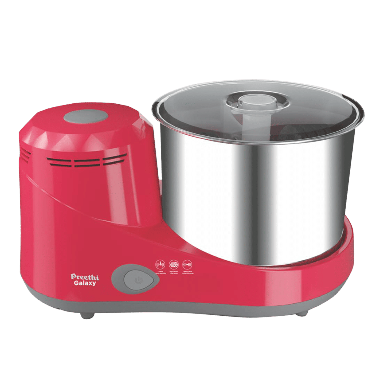 Preethi Galaxy 2 Litres 2 Stones Wet Grinder (Maxcrush Technology, Red) 