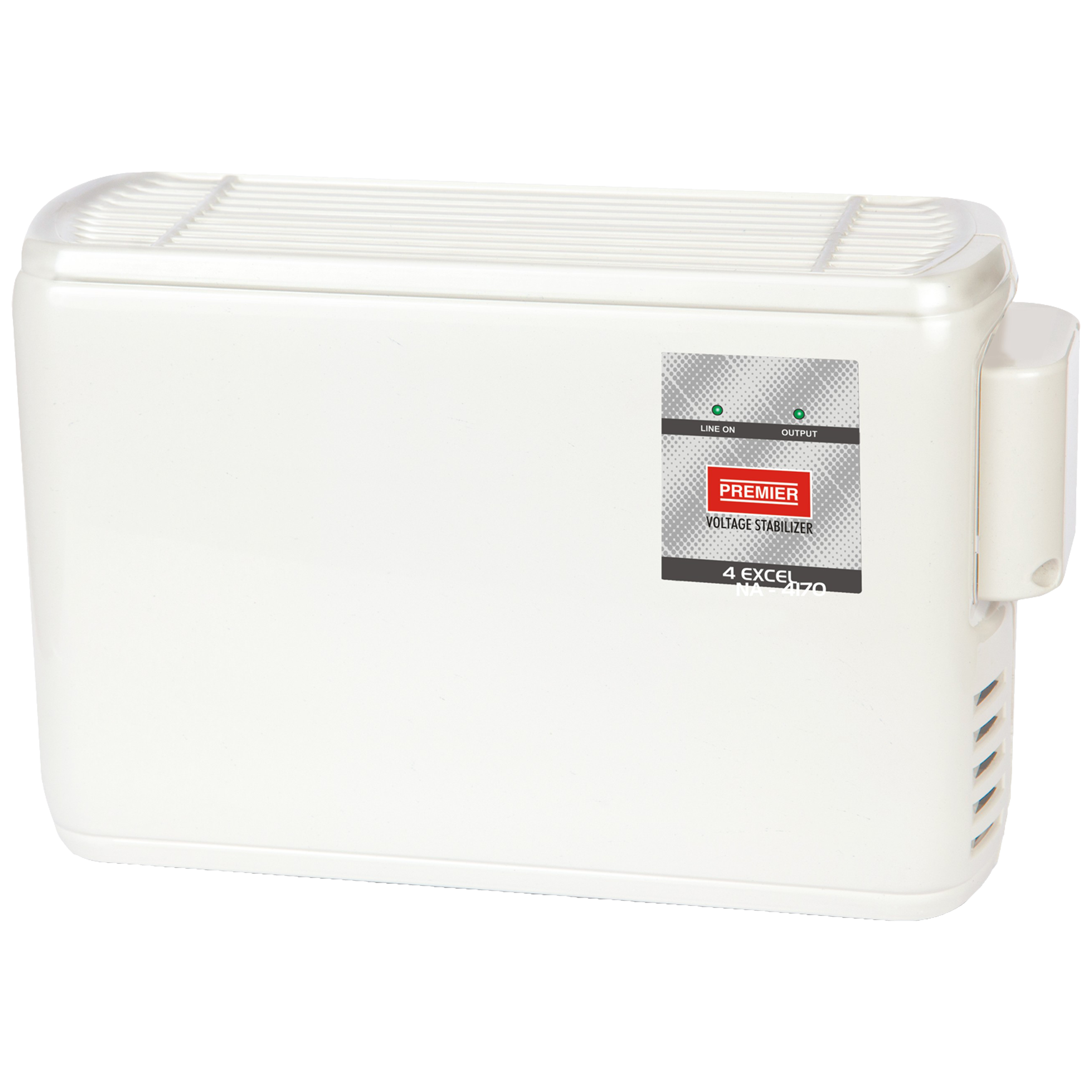 Premier 4KVA Excel Voltage Stabilizer For 1.5T Air Conditioner (185 - 265 V, Digital Display, 169915, White)