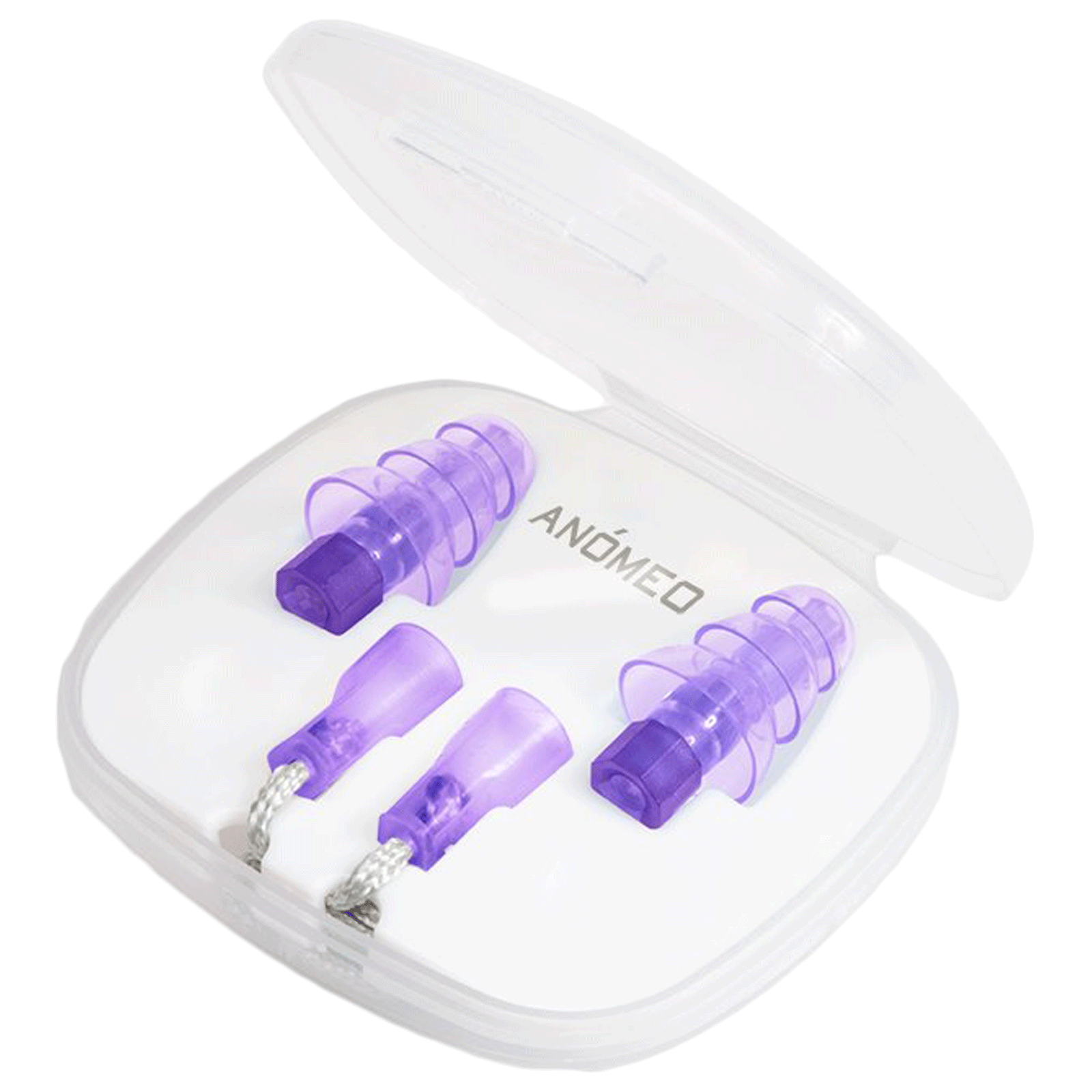 ANOMEO Focus and Relax Silicone and Polypropylene Earplugs (Noise Cancellation, 2430, Purple)