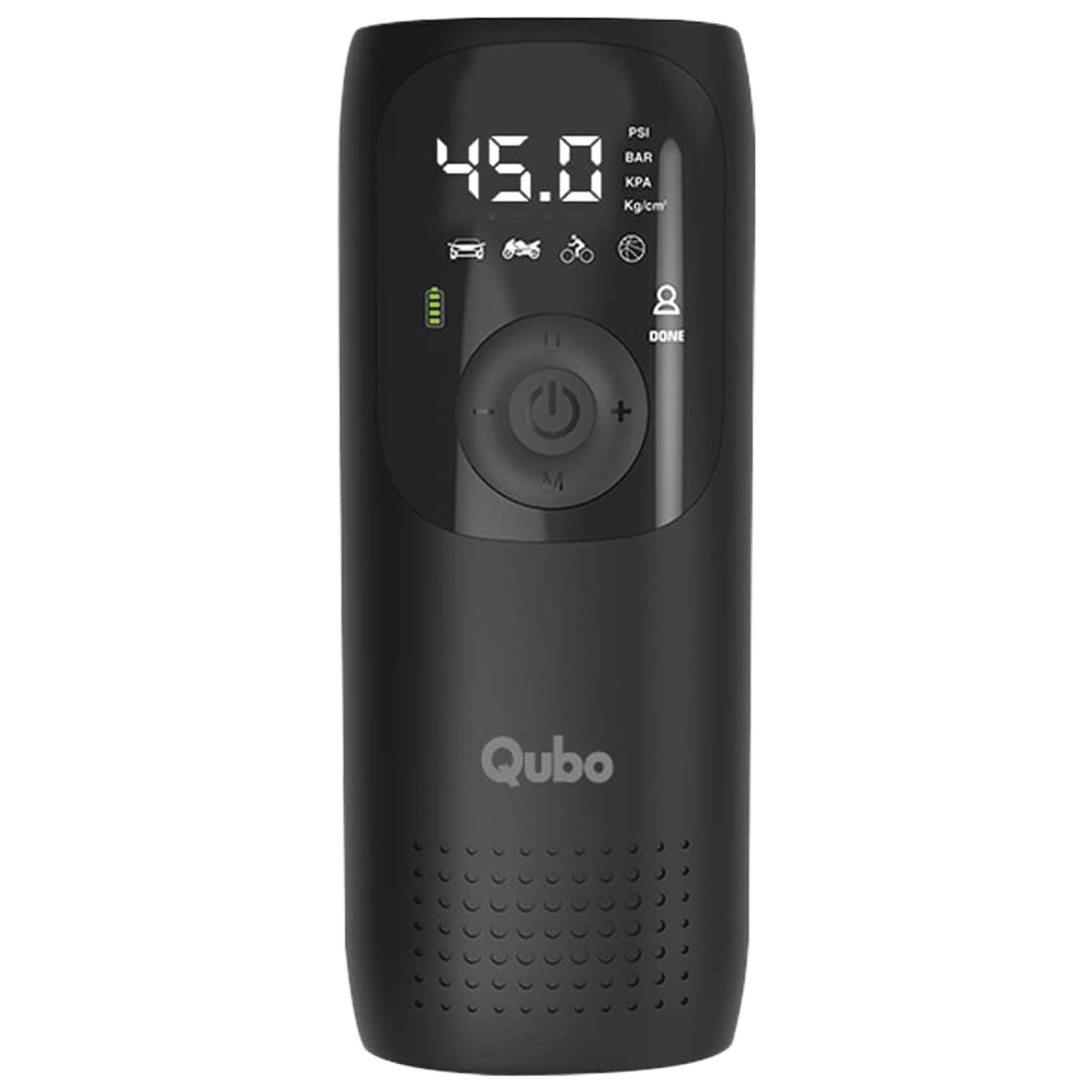 Qubo Smart 150 psi Tyre Inflator for Cars & Bikes (Pre-set Pressure, HIA01BL001, Black)