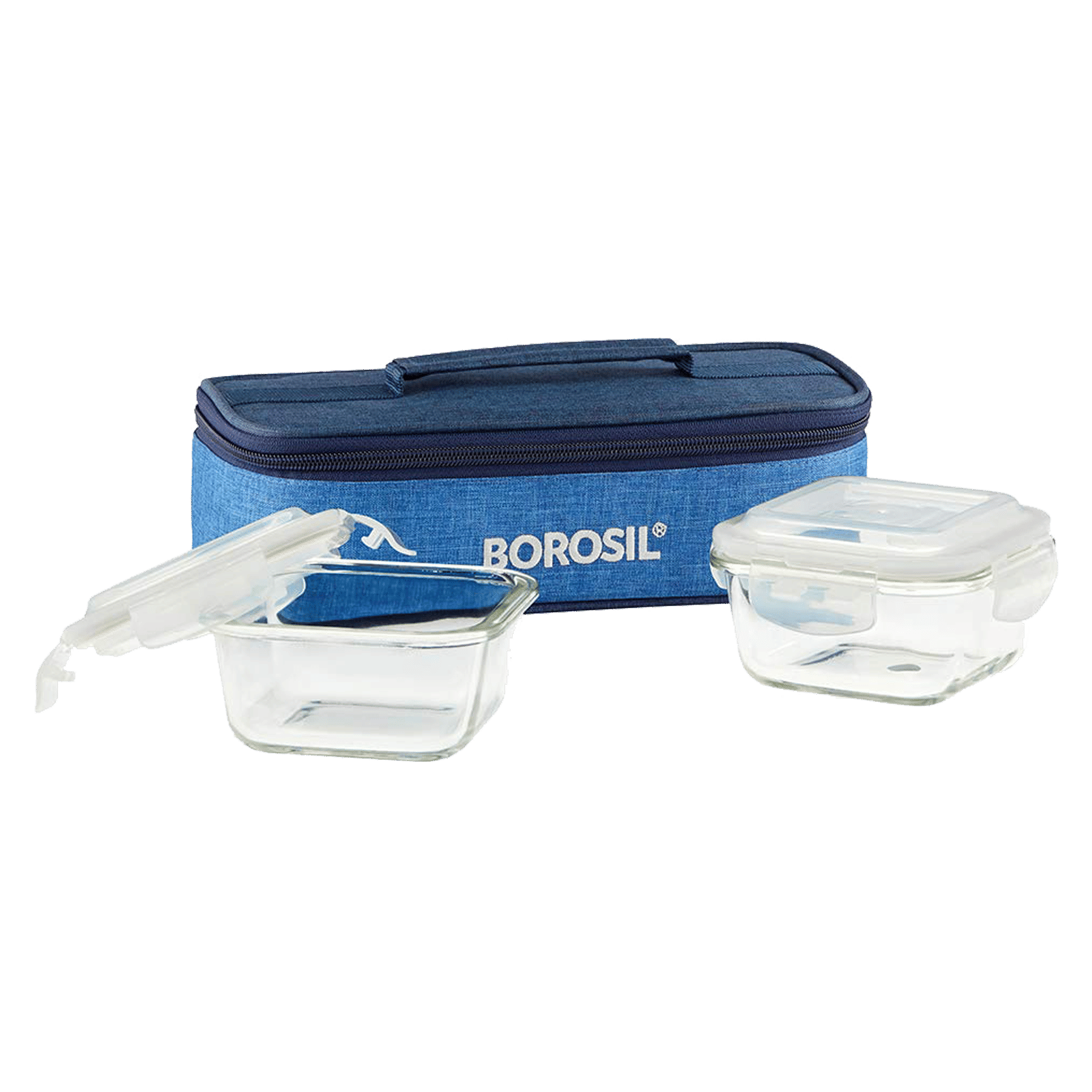 Borosil S2SQ 320 ml Horizontal Glass Storage Container (BPA Free, Transparent)