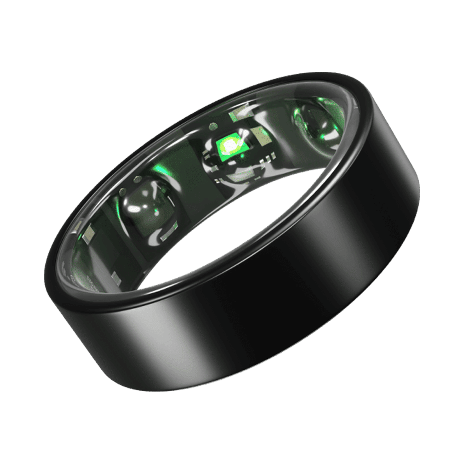 GABIT GSR01 Smart Ring 30+ Workout Modes & Holistic Health Tracking (Size 6, Titanium Build, Matte Black)